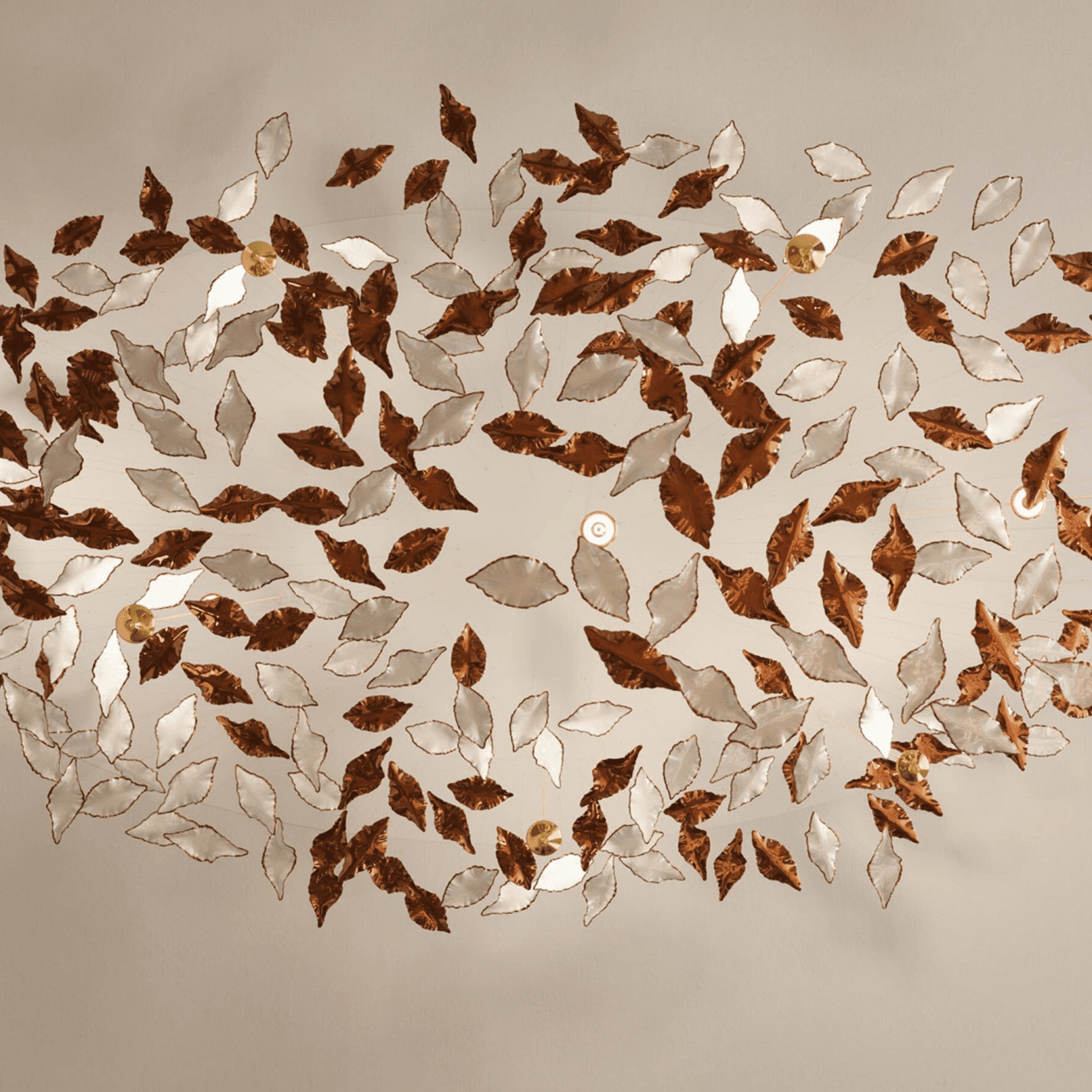 Leaf Twisted Sculptural Customize Chandelier - Support Customized DrawingsBlushlighting