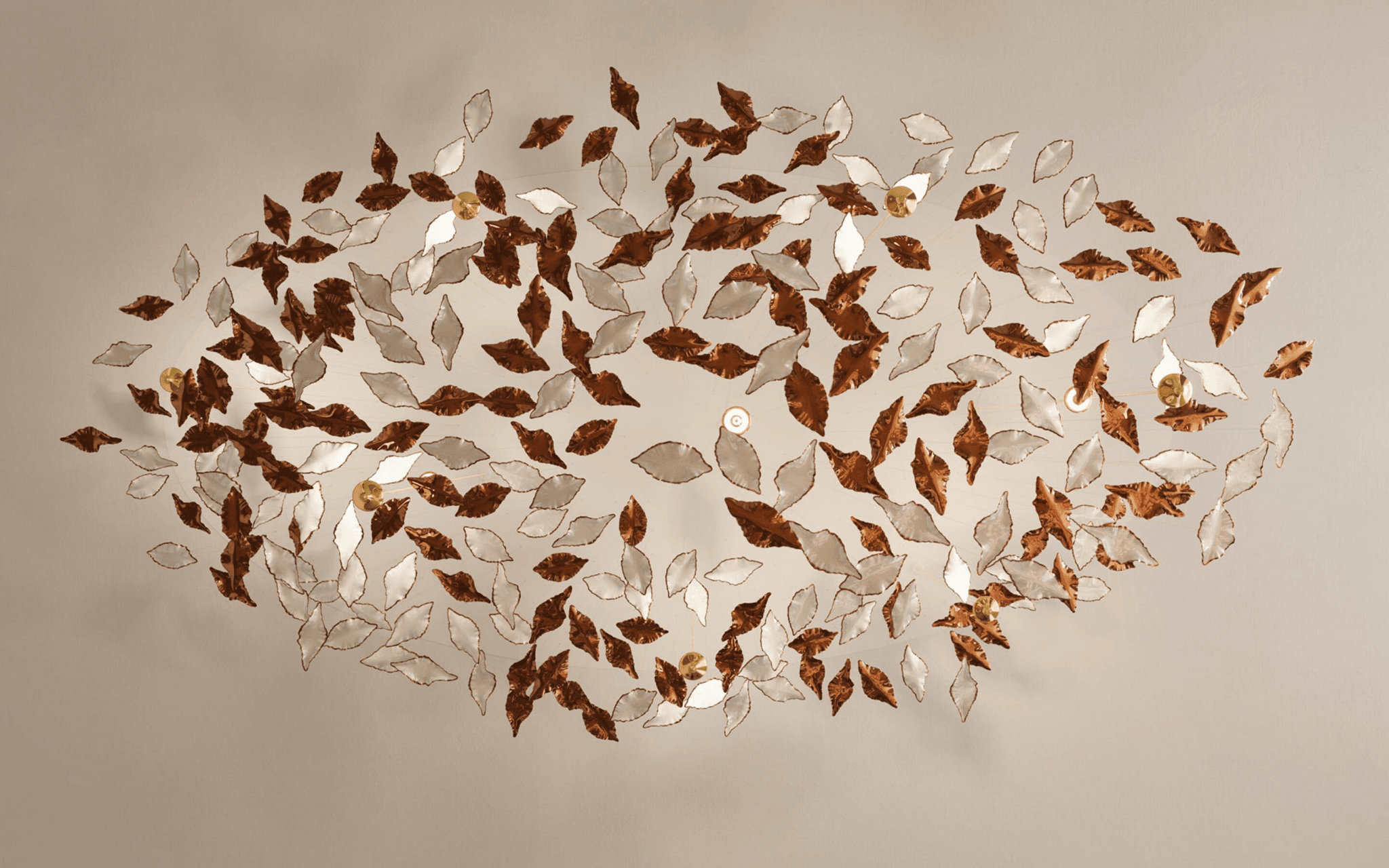 Leaf Twisted Sculptural Customize Chandelier - Support Customized DrawingsBlushlighting