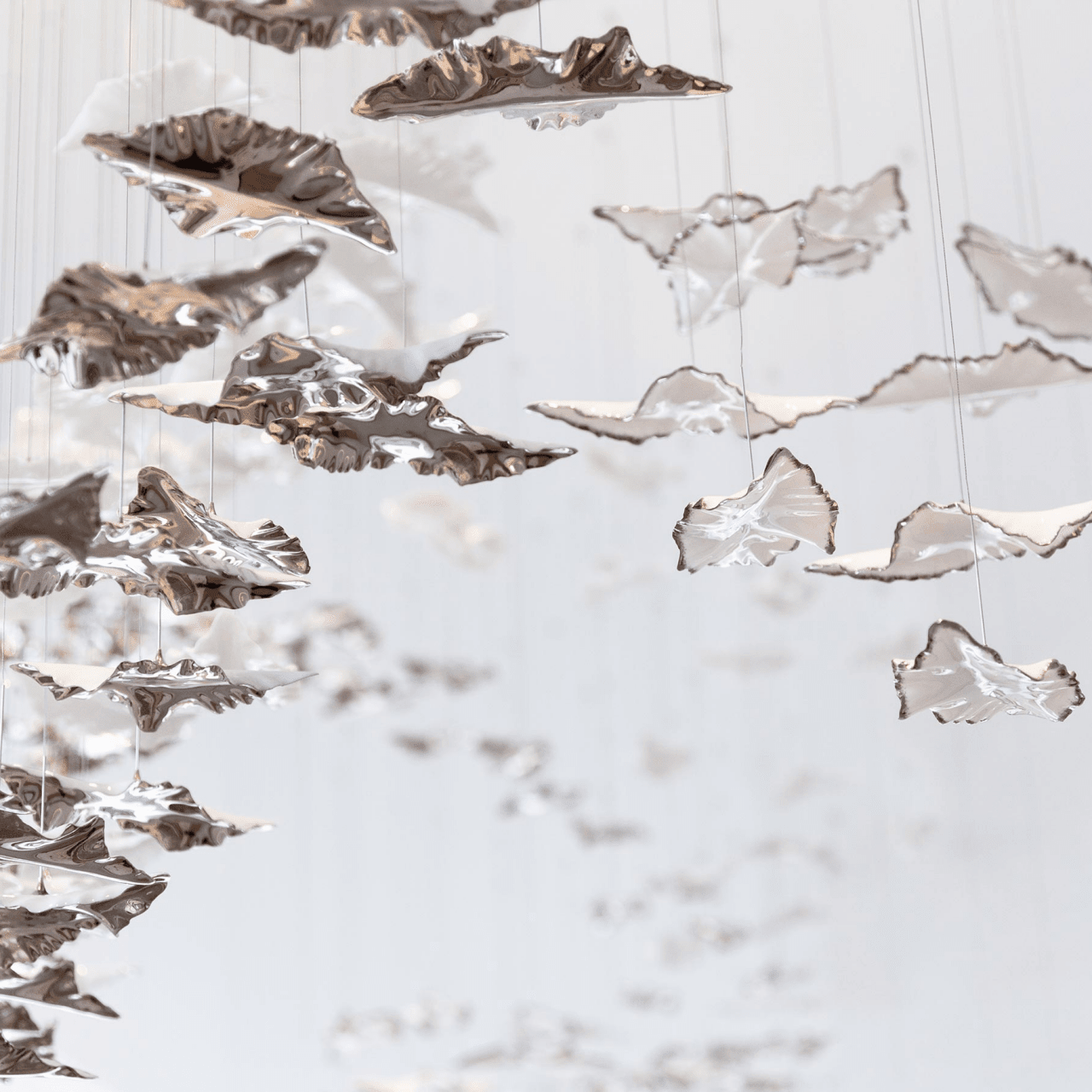 Leaf Twisted Sculptural Customize Chandelier - Support Customized DrawingsBlushlighting