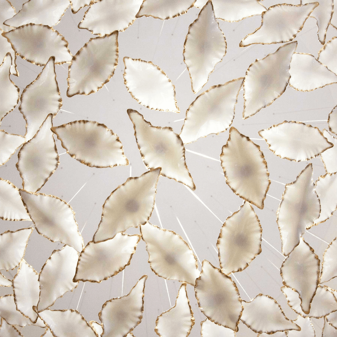 Leaf Twisted Sculptural Customize Chandelier - Support Customized DrawingsBlushlighting