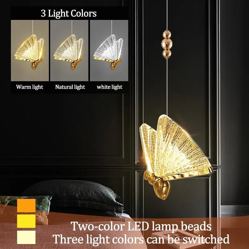 Led Butterfly Pendant Lights-Pendant Lights-Blushlighting-Blushlighting