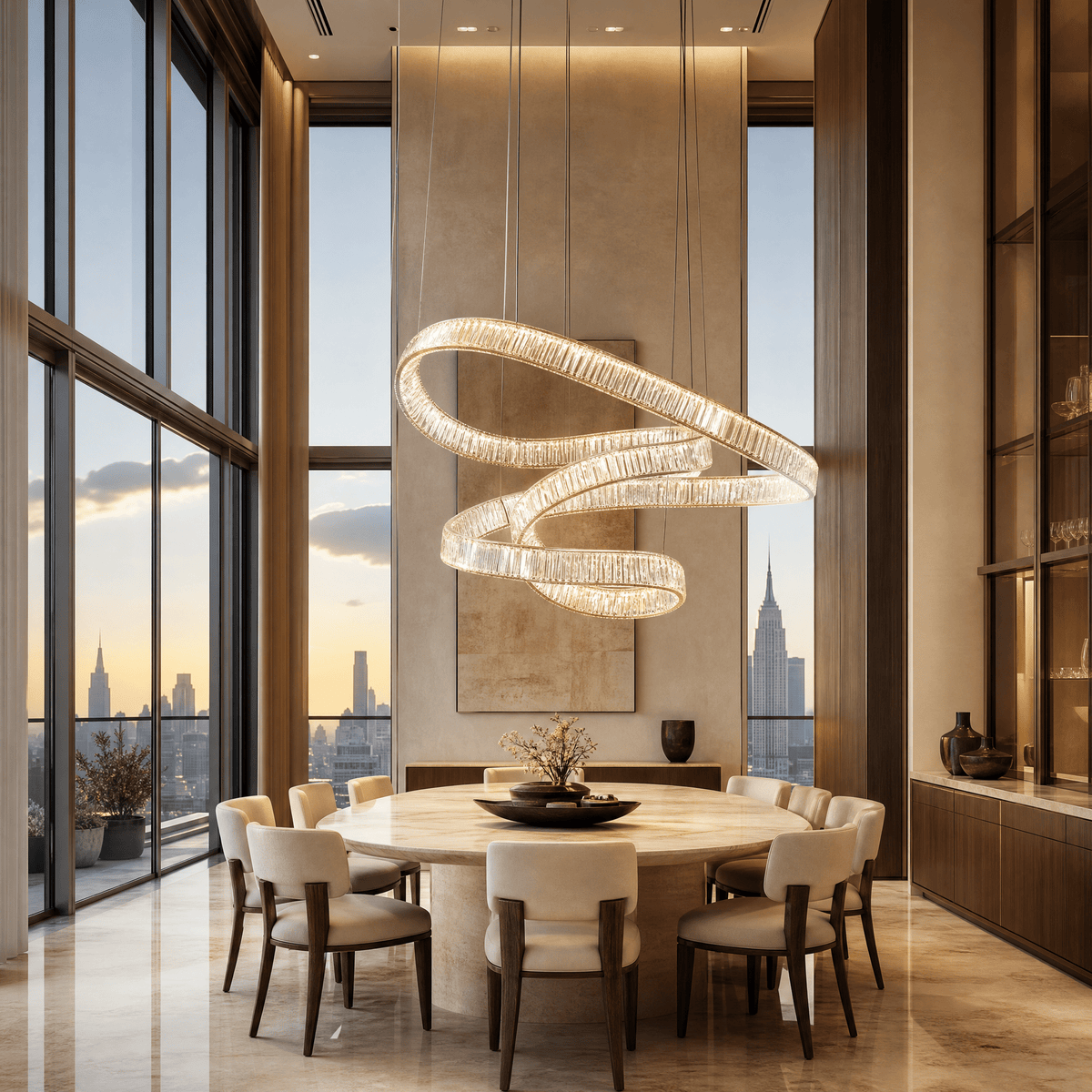 LED Rod Chandelier - Φ2000*H750mmBlushlighting