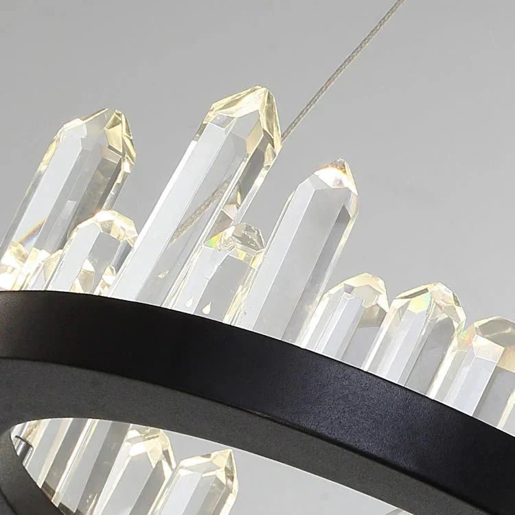 Leti Crystal Round Chandelier - 16"D60”BronzeBlushlighting
