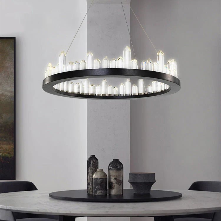 Leti Crystal Round Chandelier - Blushlighting