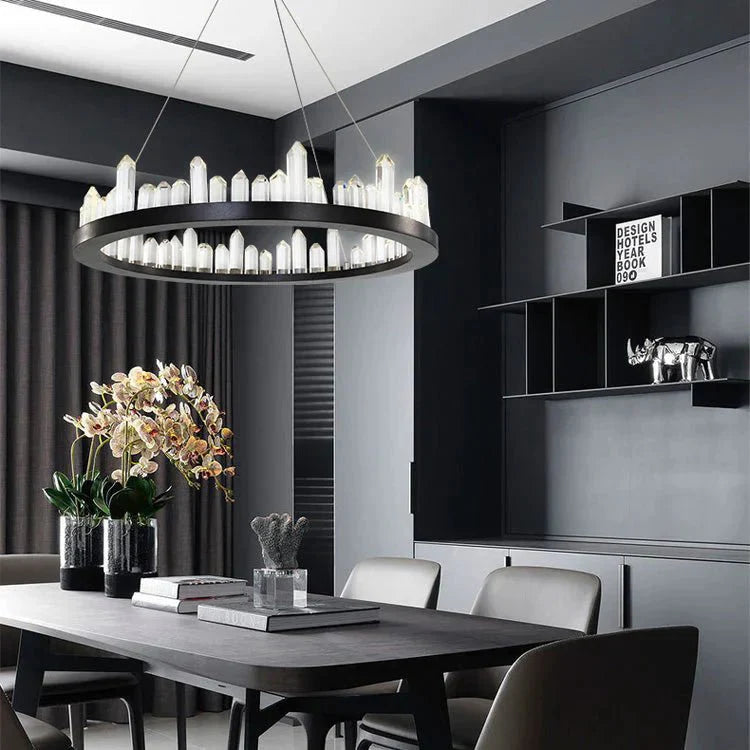 Leti Crystal Round Chandelier - Blushlighting