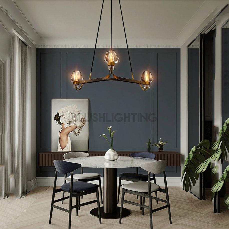 Letitia Crystal Chandelier 3 Light - Blushlighting