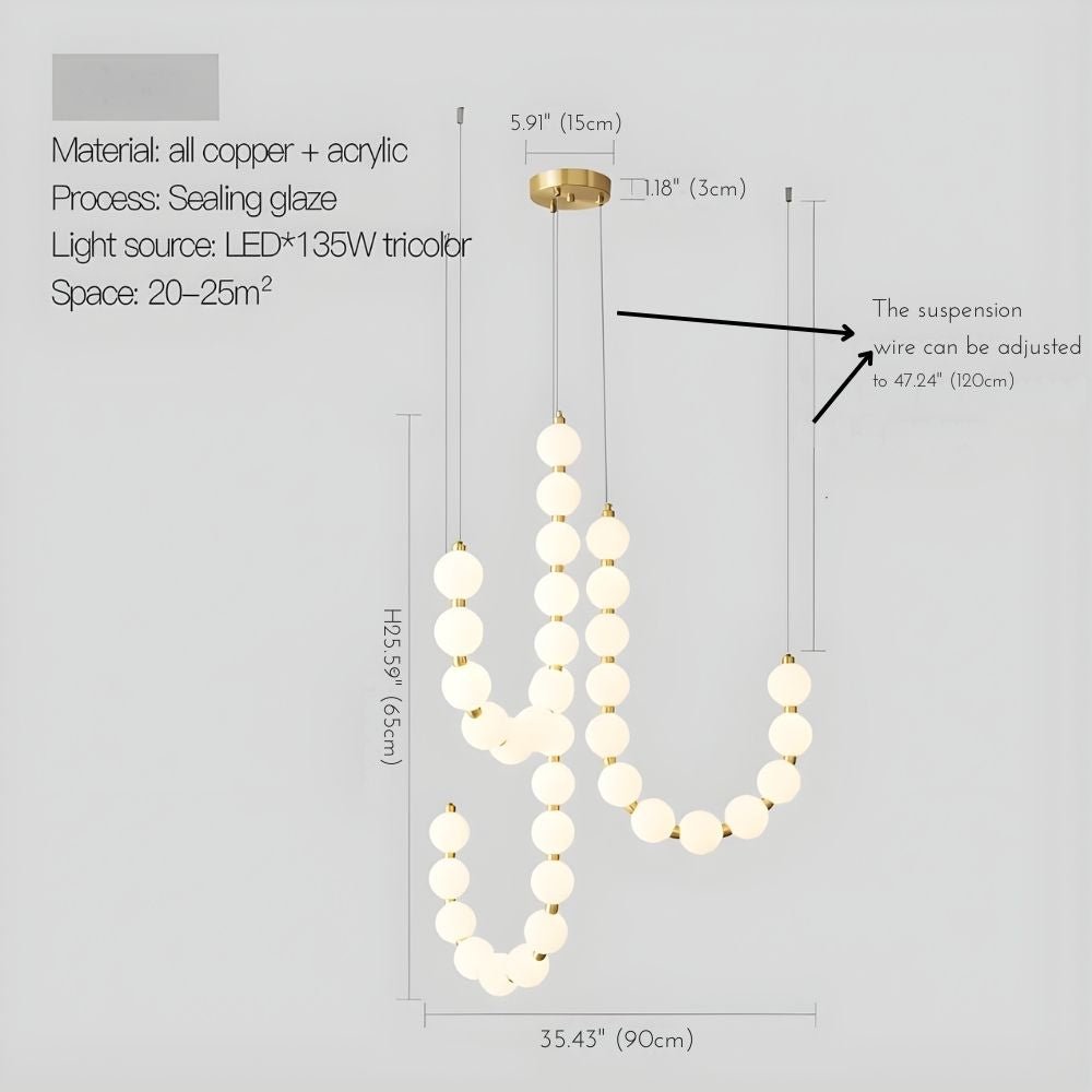 Lexi Modern Acrylic Orb Chandelier - Warm white 3000KBlushlighting