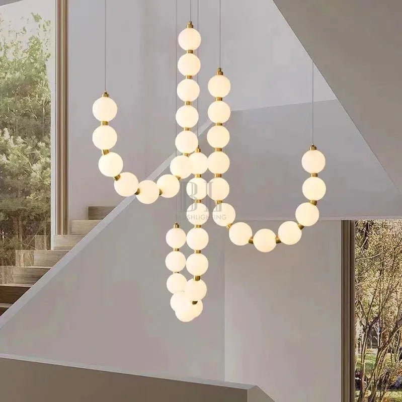 Lexi Modern Acrylic Orb Chandelier - Cool white 6000KBlushlighting