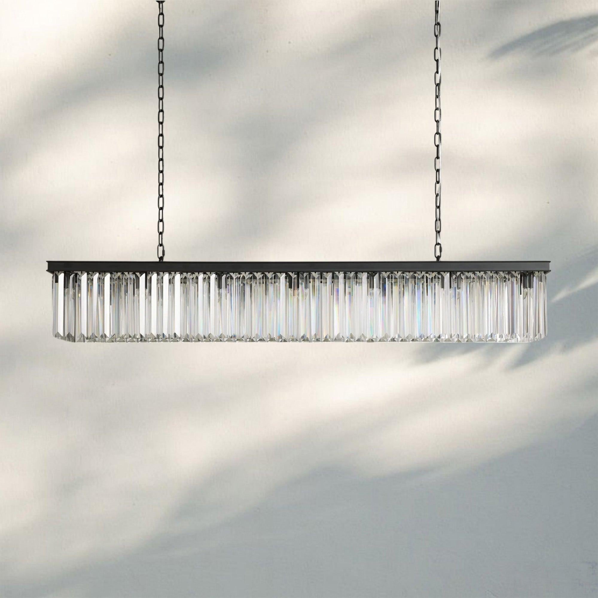 Leyland Rectangular Chandelier 60''72'' - 72''BronzeBlushlighting