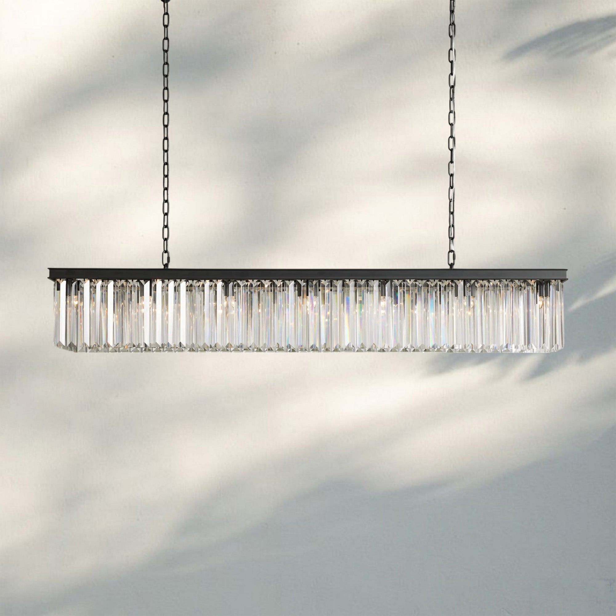 Leyland Rectangular Chandelier 60''72''-60''-Bronze-