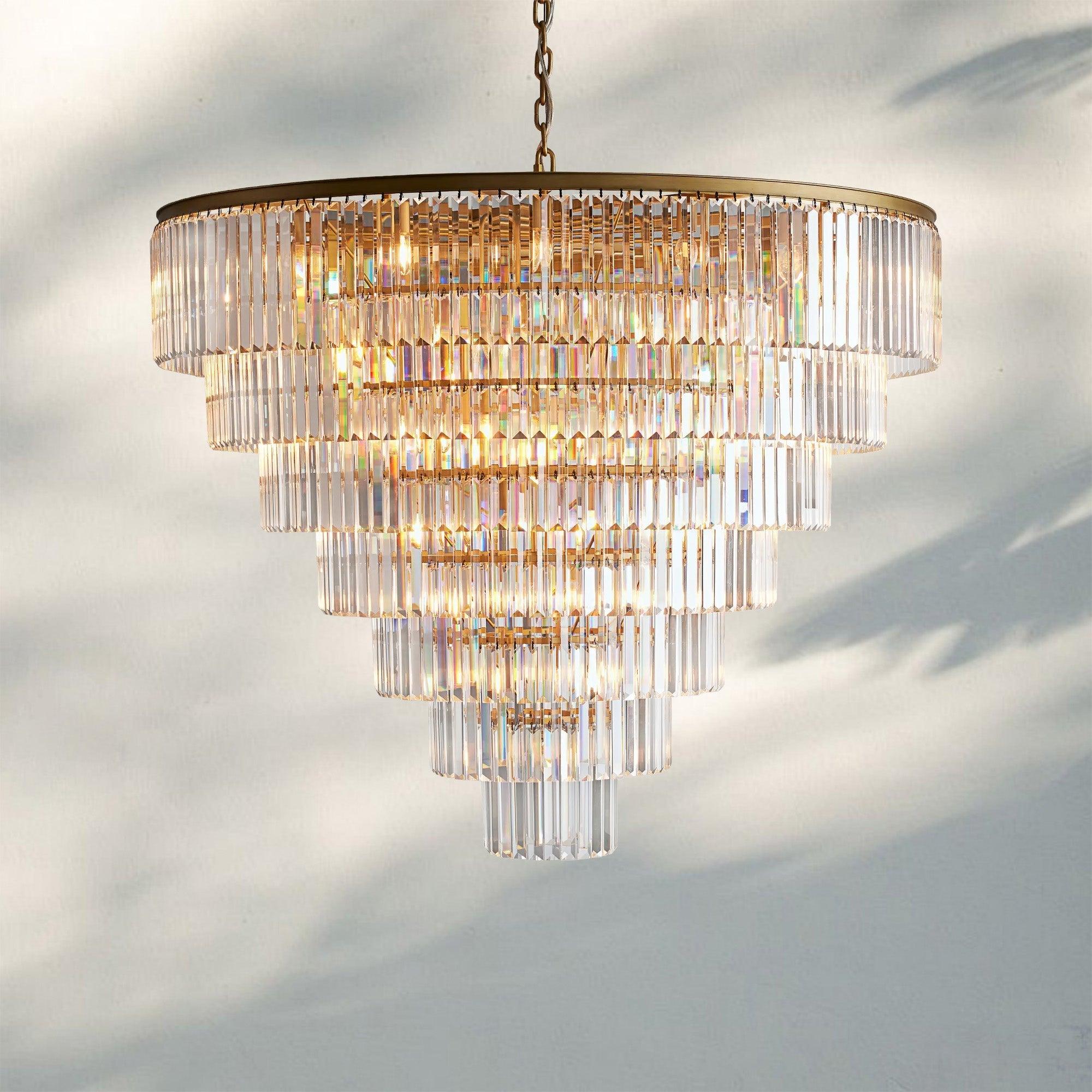 Leyland Tiered Round Chandelier - 7 - Tier 60″ WBronzeBlushlighting