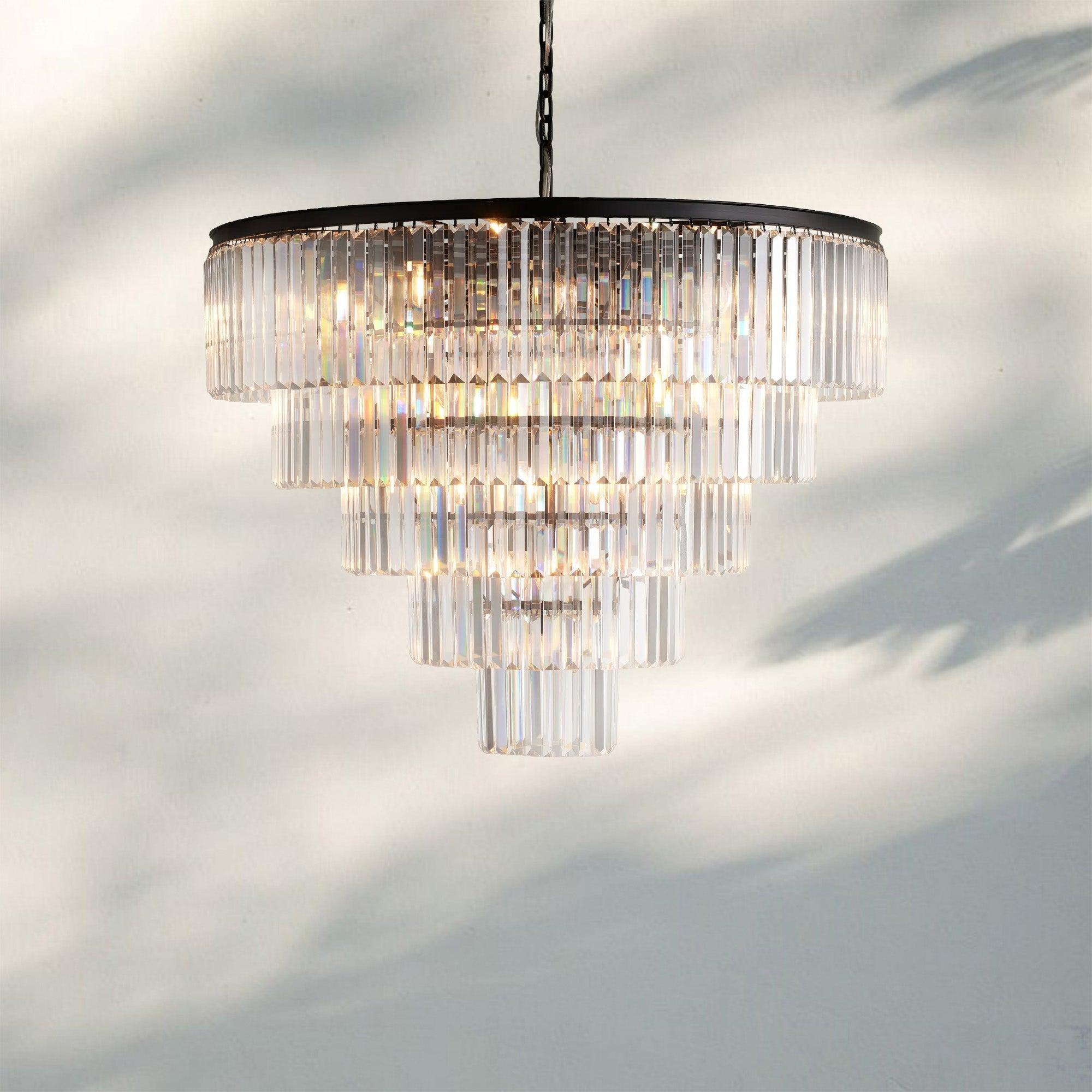 Leyland Tiered Round Chandelier - 5 - Tier 48″ WBronzeBlushlighting