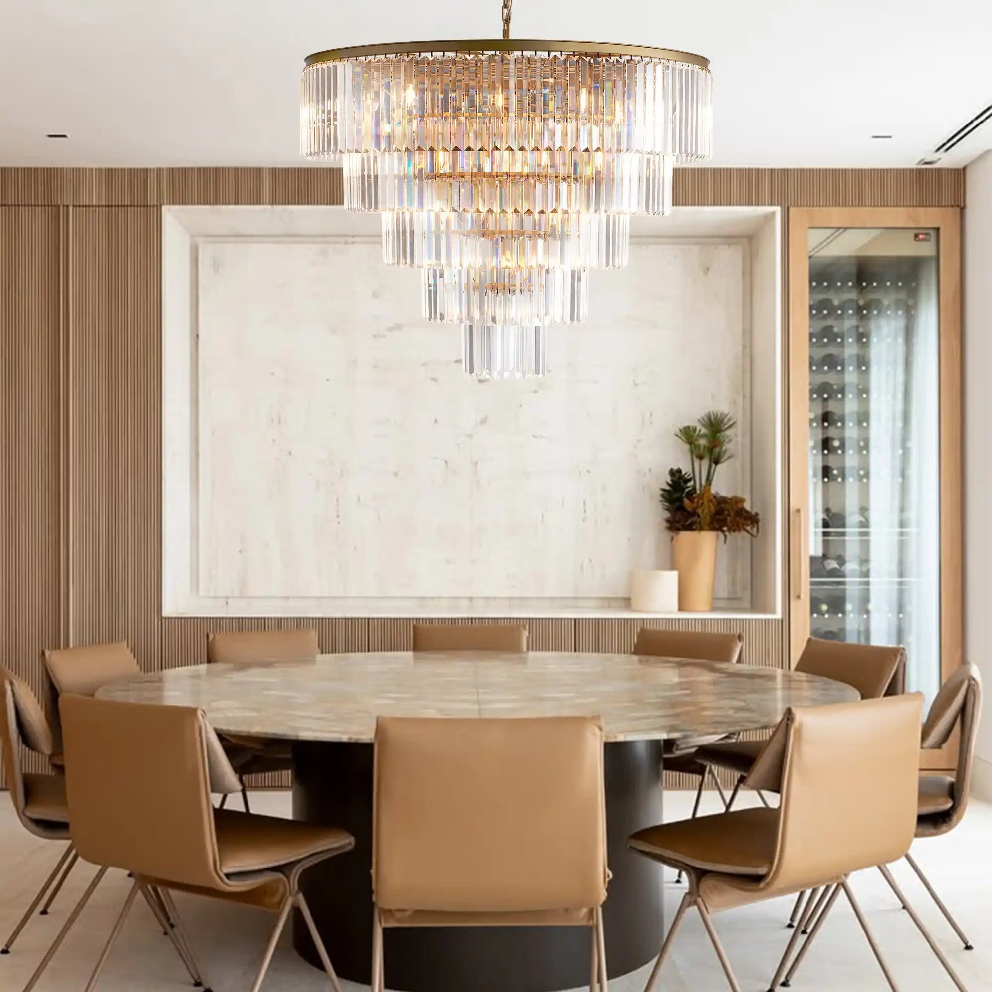 Leyland Tiered Round Chandelier - 7 - Tier 60″ WBronzeBlushlighting