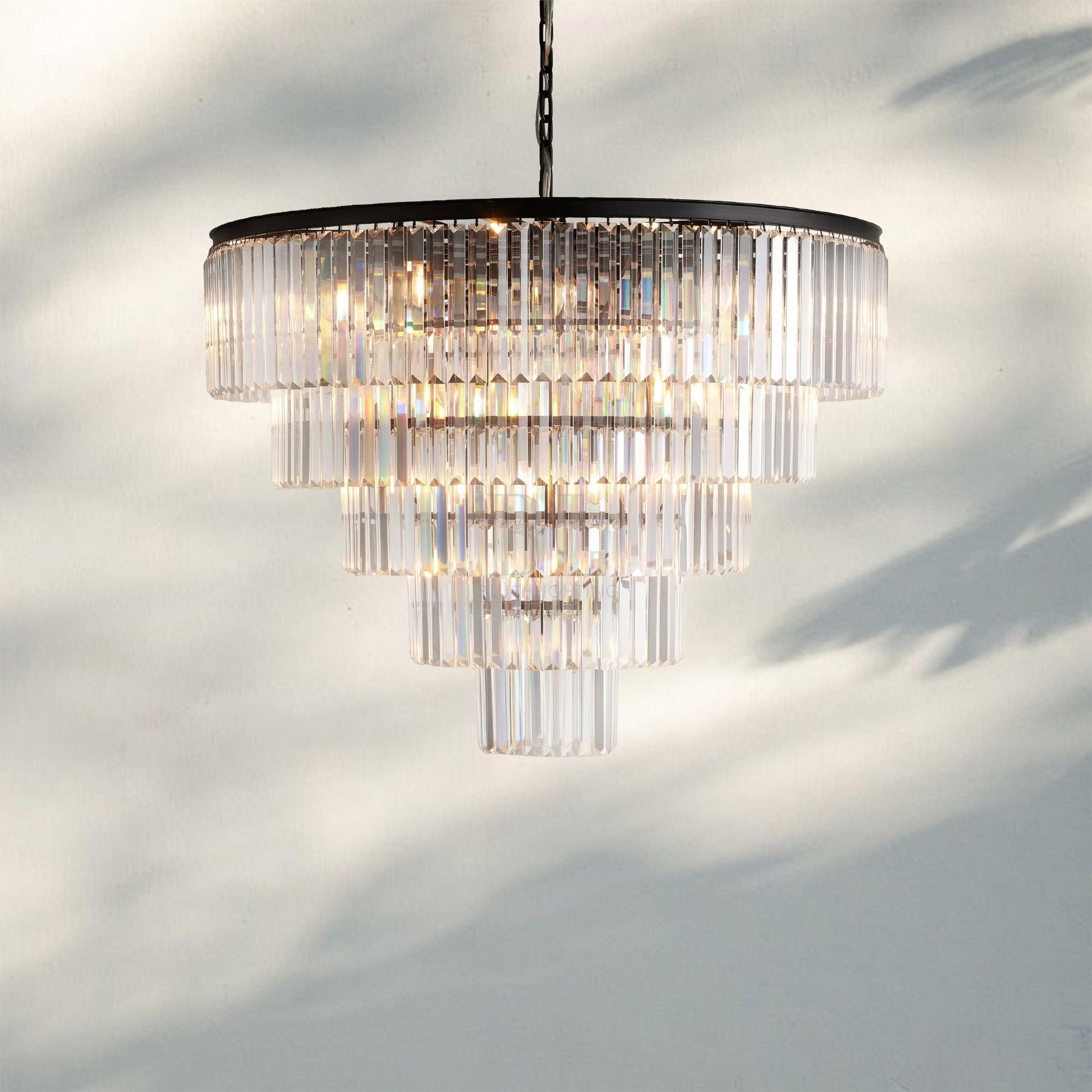 Layland Tiered Round Chandelier-5-Tier 48″ W-Bronze-