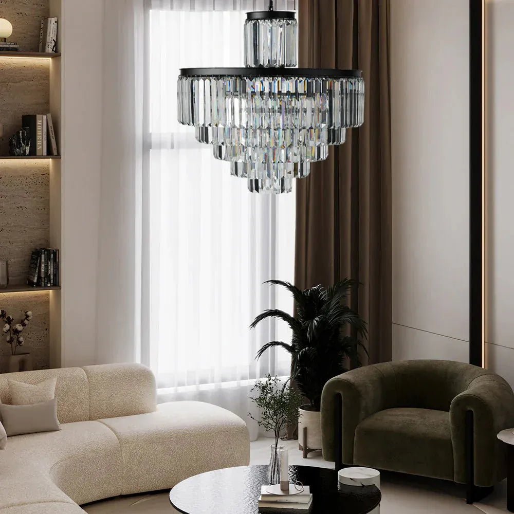 Leyland Tiered Round Chandelier Lighting - 6 - Light 15''Antique BrassBlushlighting