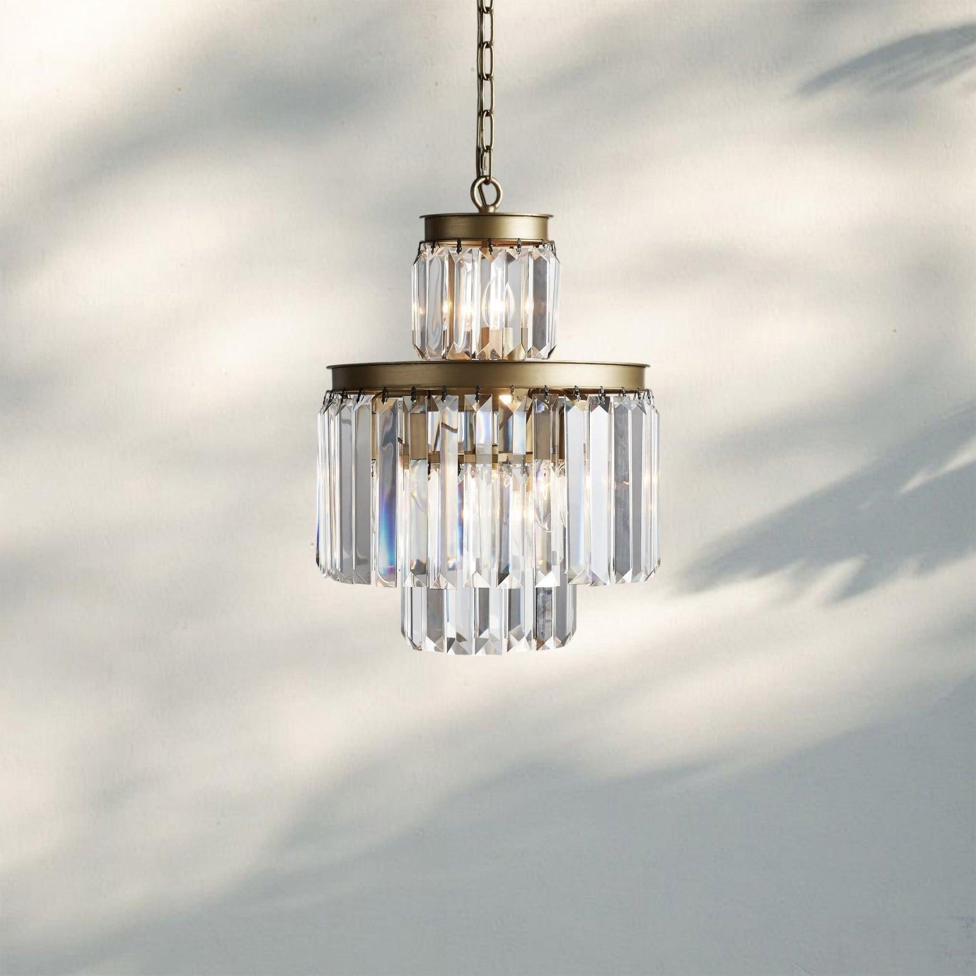 Leyland Tiered Round Chandelier Lighting - 6 - Light 15''Antique BrassBlushlighting