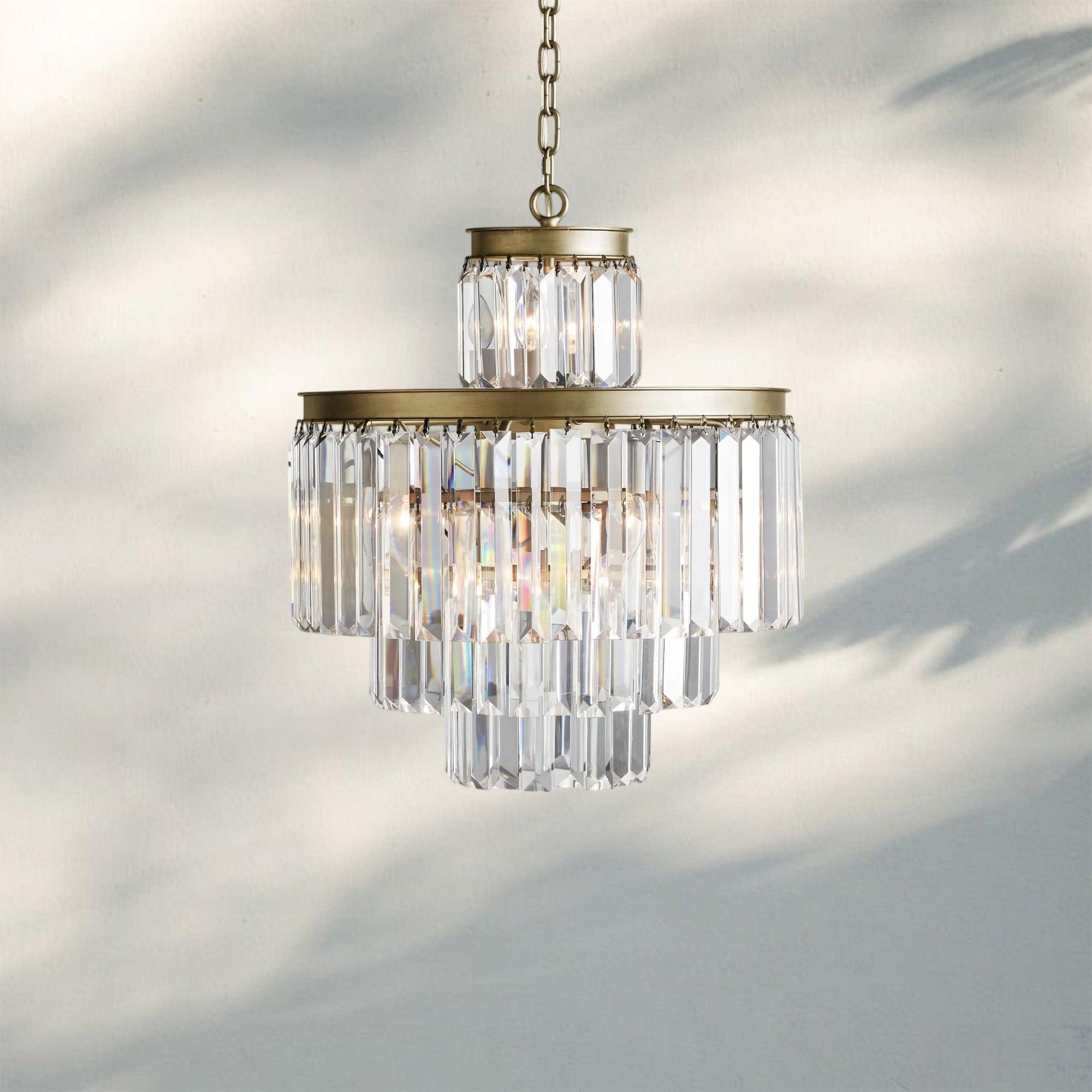 Leyland Tiered Round Chandelier Lighting - 11 - Light 20.5''Antique BrassBlushlighting