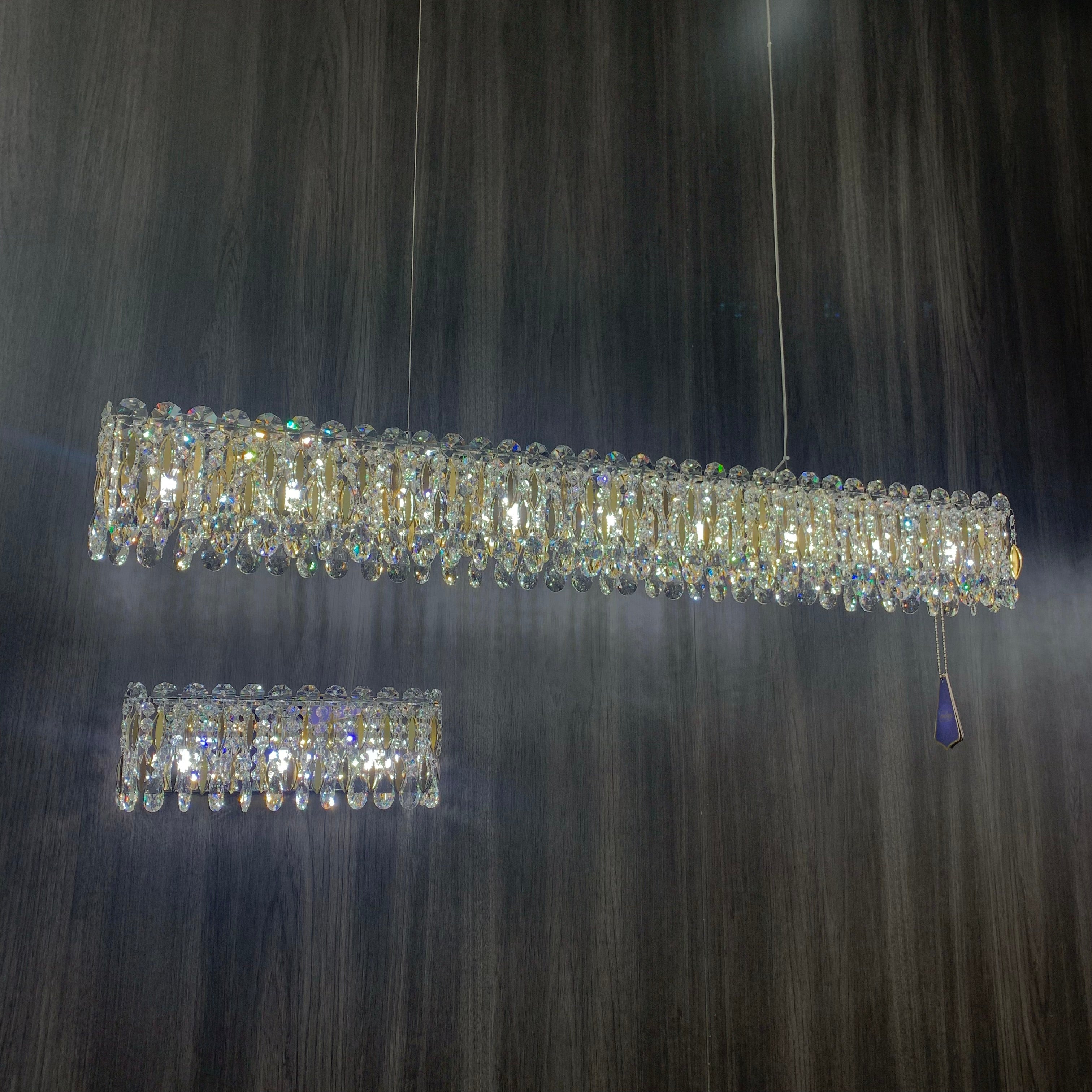 Light Luxury Crystal Beads Drum Collection Flush Mounted/Rectangle/Round Chandelier - Flush Mount/Round/3 Lights/D15.5"*H6.5"/6kgChrome Finish+Stainless Steel LeavesBlushlighting