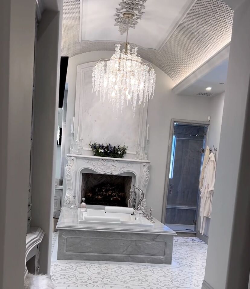 Light Luxury Silver Flower Branch Chandelier with Icicle Details for Bedroom Dining Room and Hallway - 9 Lights/D 23.6"*H 27.8"Warm LightBlushlighting