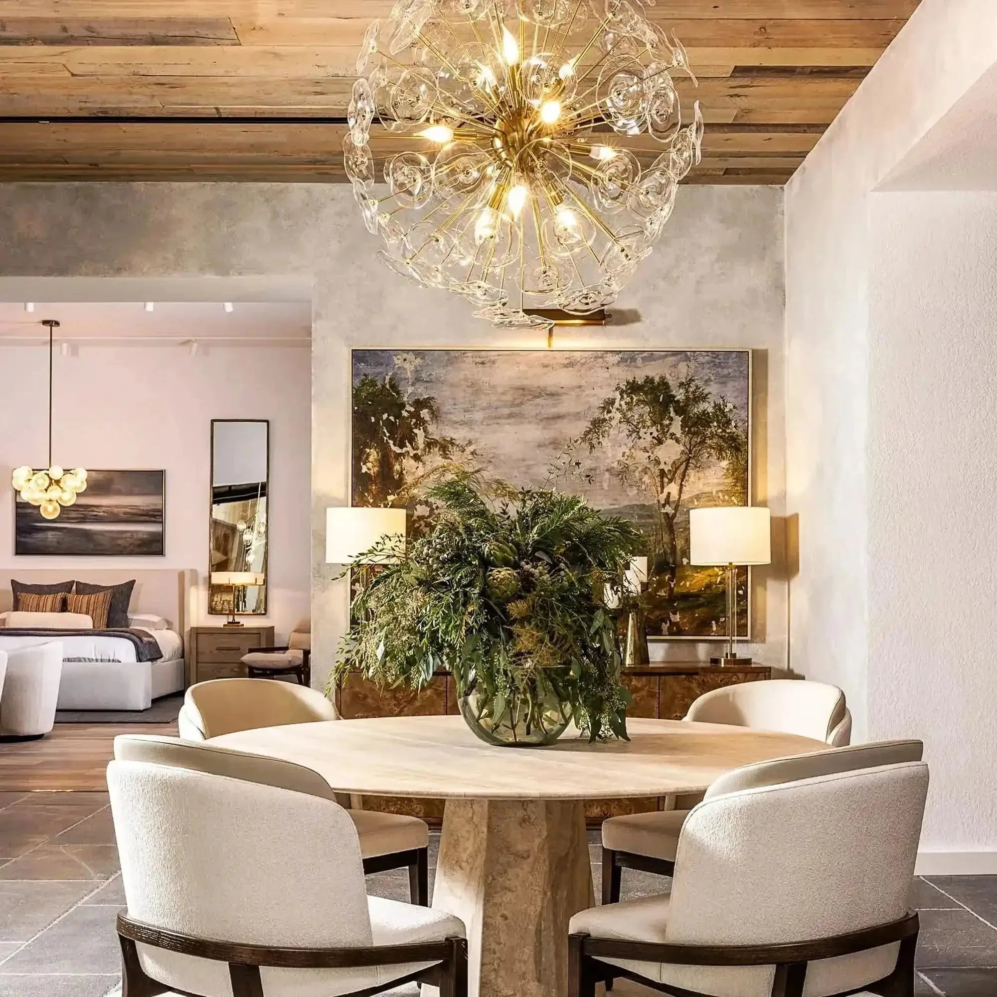 Lily Round Chandelier 8/10/19 Light - 10 - LightBrassBlushlighting
