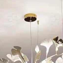 Linear Ginkgo Ceramic Chandelier for Dining Room/Kitchen Island-Chandeliers-Blushlighting-Blushlighting