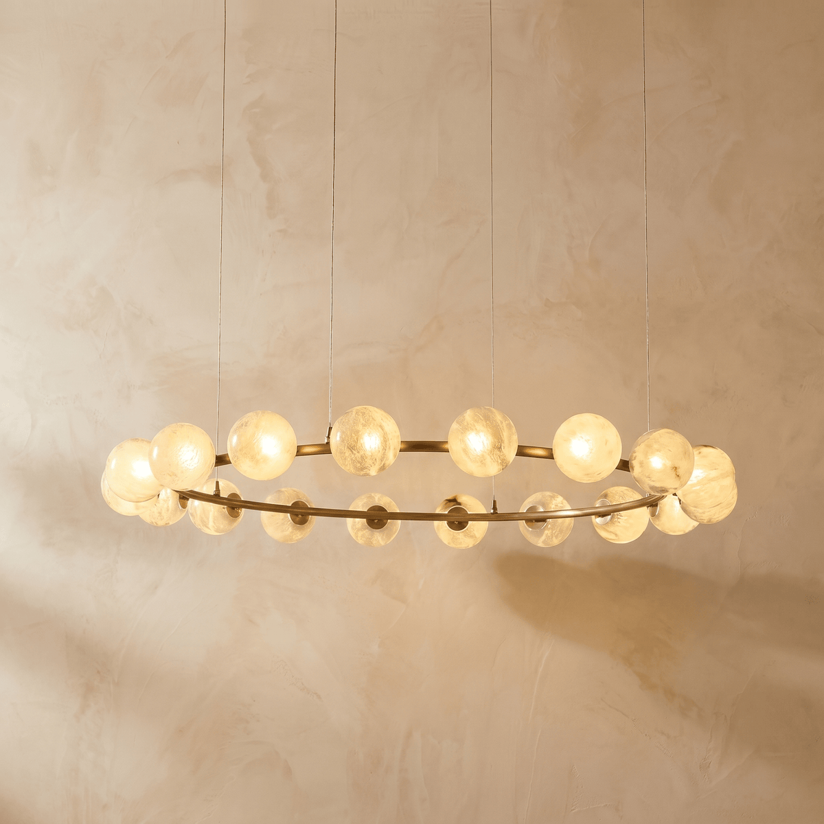Linear Orb Pendant Alabaster - Blushlighting