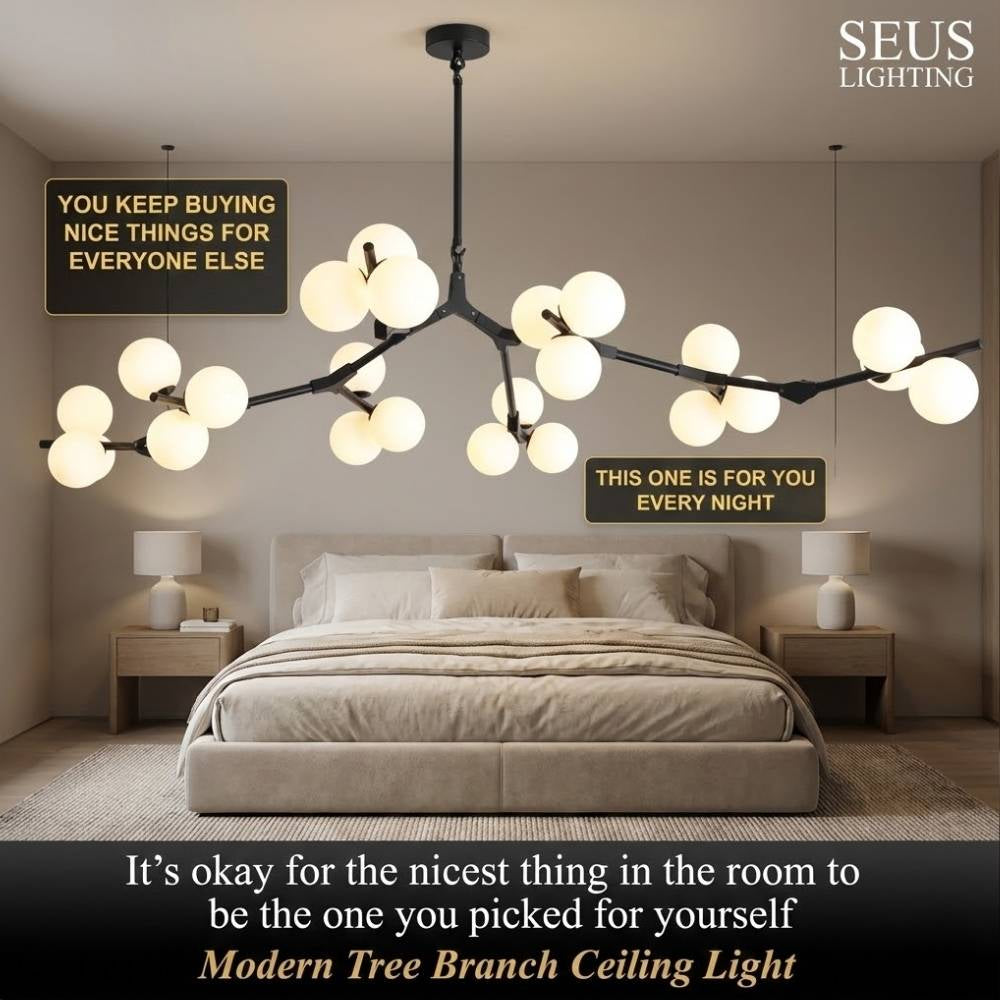 Lio Modern Tree Branch Ceiling Light Fixture Seus Lighting