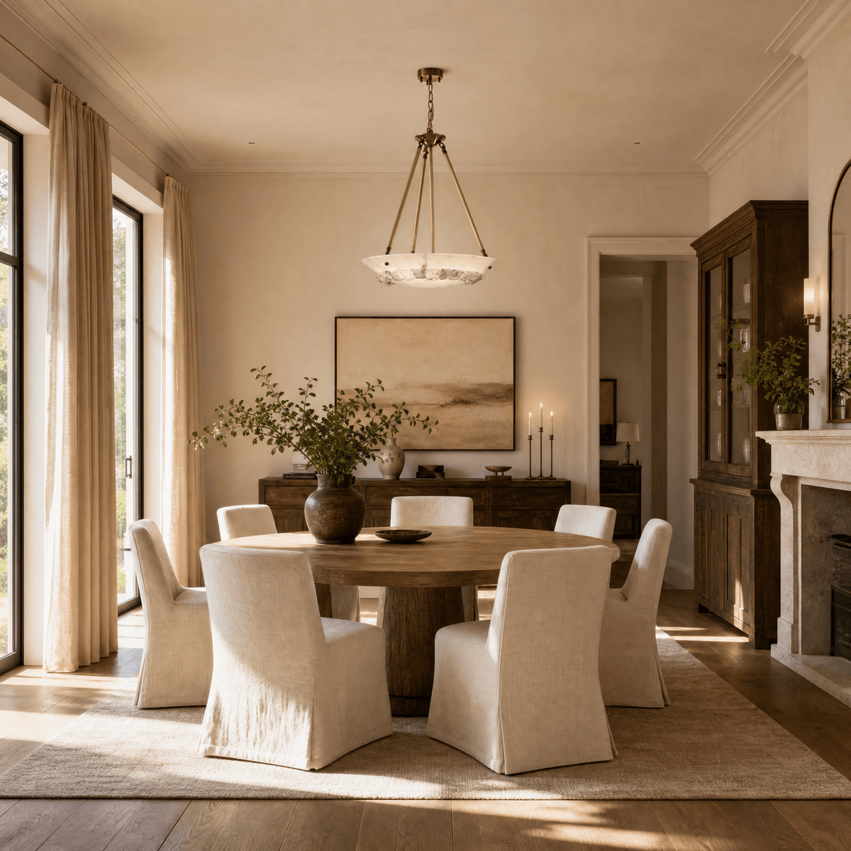 Lithmora Modern Brass Alabaster Pendant Light - D400Blushlighting