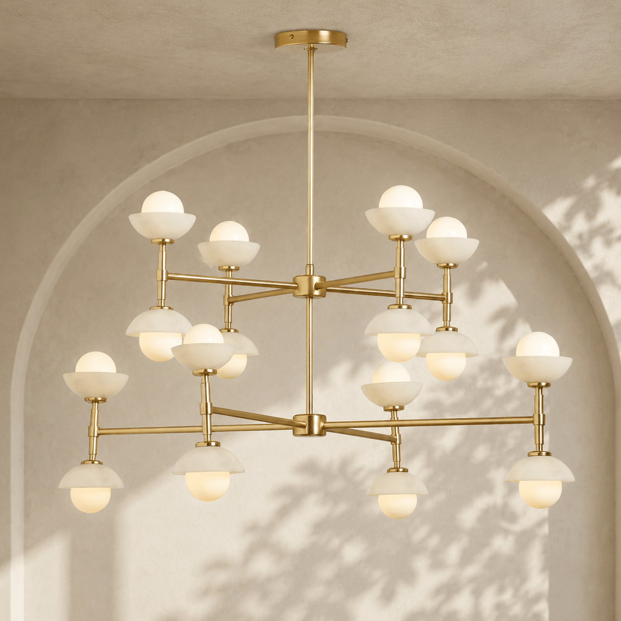 Living Room Chandelier – Refined Modern Aveline - L30.7” x H21.5”Blushlighting