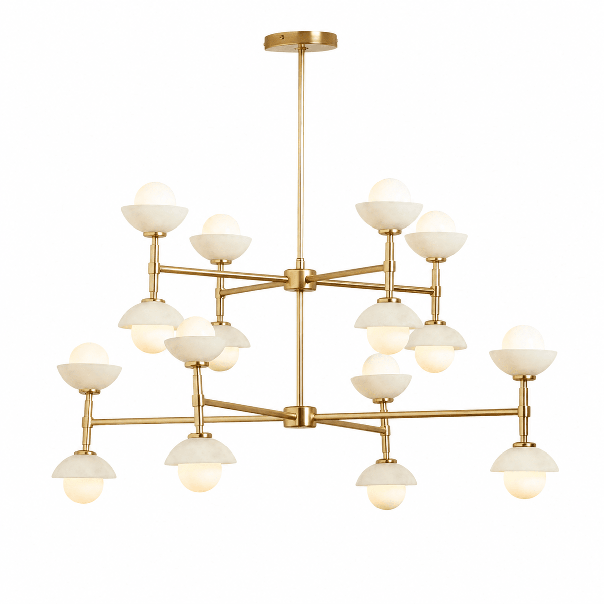 Living Room Chandelier – Refined Modern Aveline - L30.7” x H21.5”Blushlighting