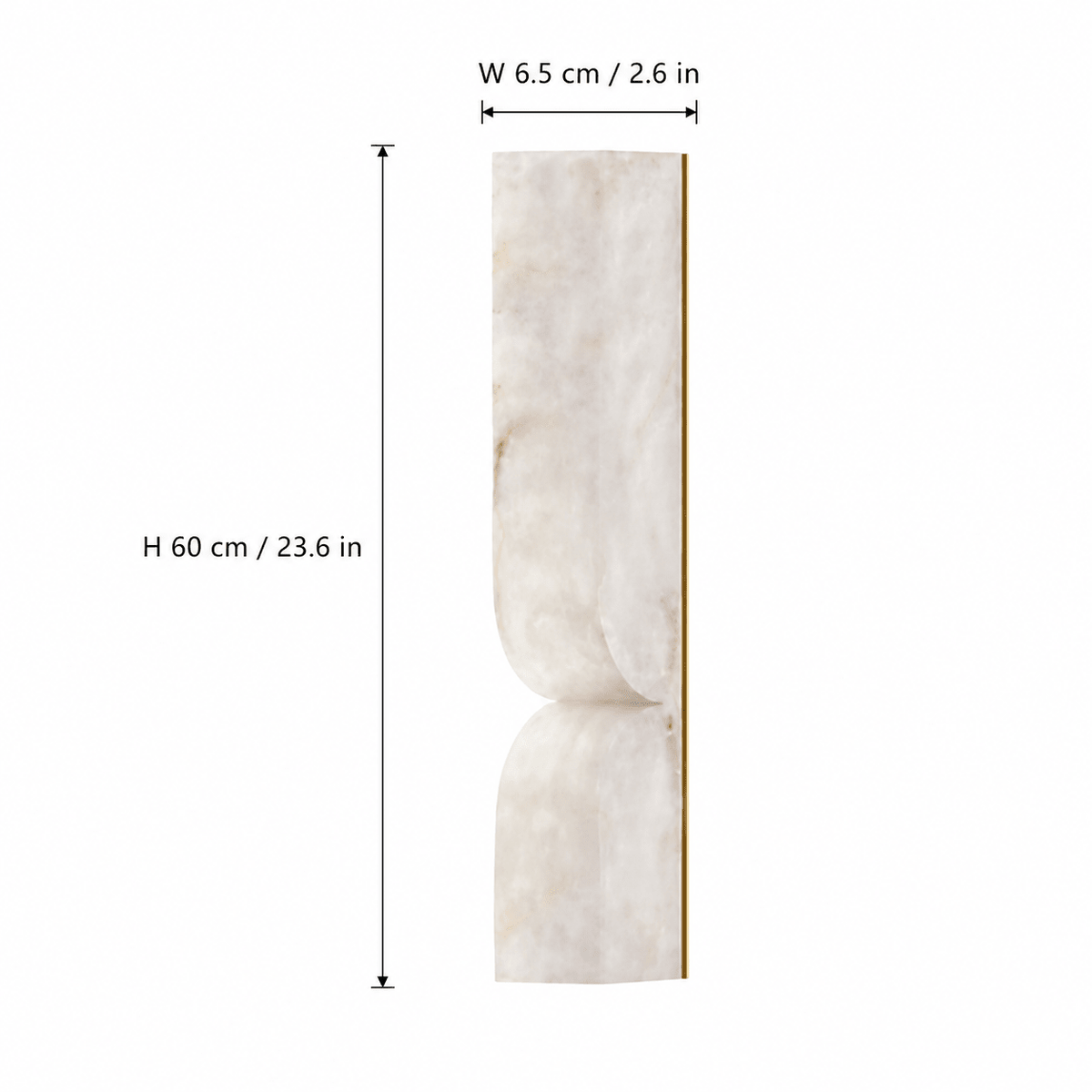 Living Room Wall Sconce | Spanish Alabaster Minimalist | Avenor - 60 cmBlushlighting