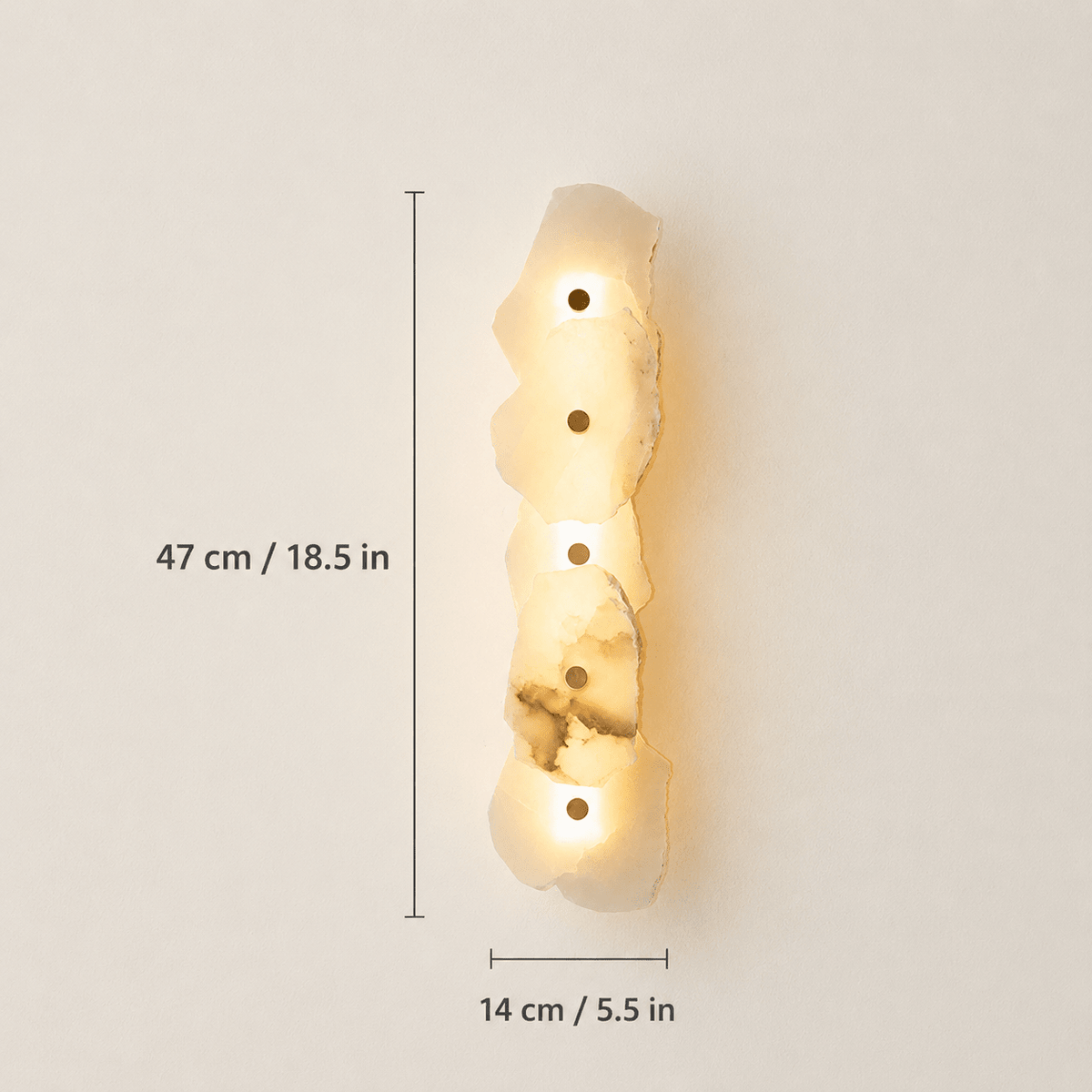 Living Room Wall Sconce | Spanish Alabaster Organic Modern | Petalune - 5 LightsBlushlighting