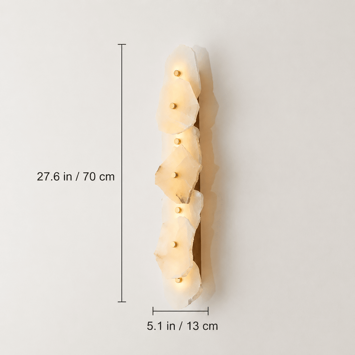 Living Room Wall Sconce | Spanish Alabaster Organic Modern | Petalune - 7 LightsBlushlighting