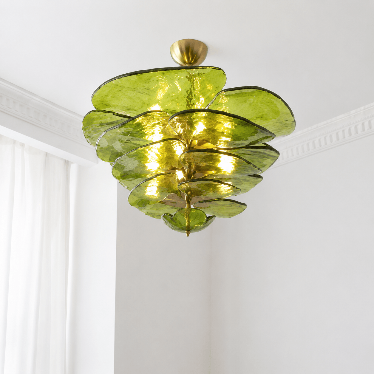 Living Room/Dining Room Chandelier – Artisan Murano Style Petal Cascade - PinkØ55 cm / 8 LightsBlushlighting