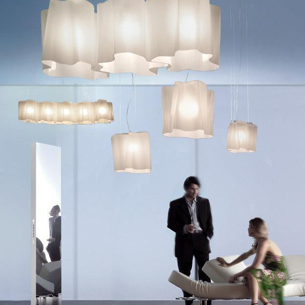 Logico Triple Linear Chandelier 15.75"W - Milky WhiteBlushlighting
