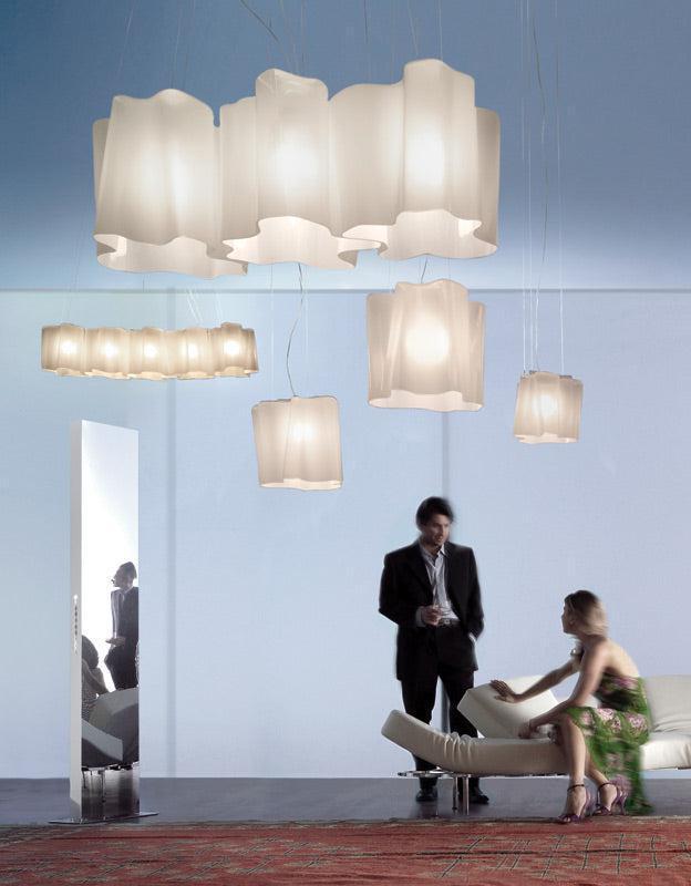 Logico Triple Linear Chandelier 15.75"W - Milky WhiteBlushlighting