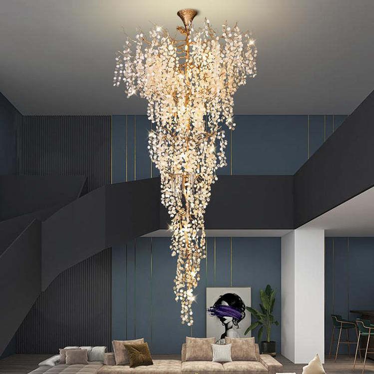 Long Vine Staircase Chandelier 78.7" 110"-Blushlighting-Blushlighting
