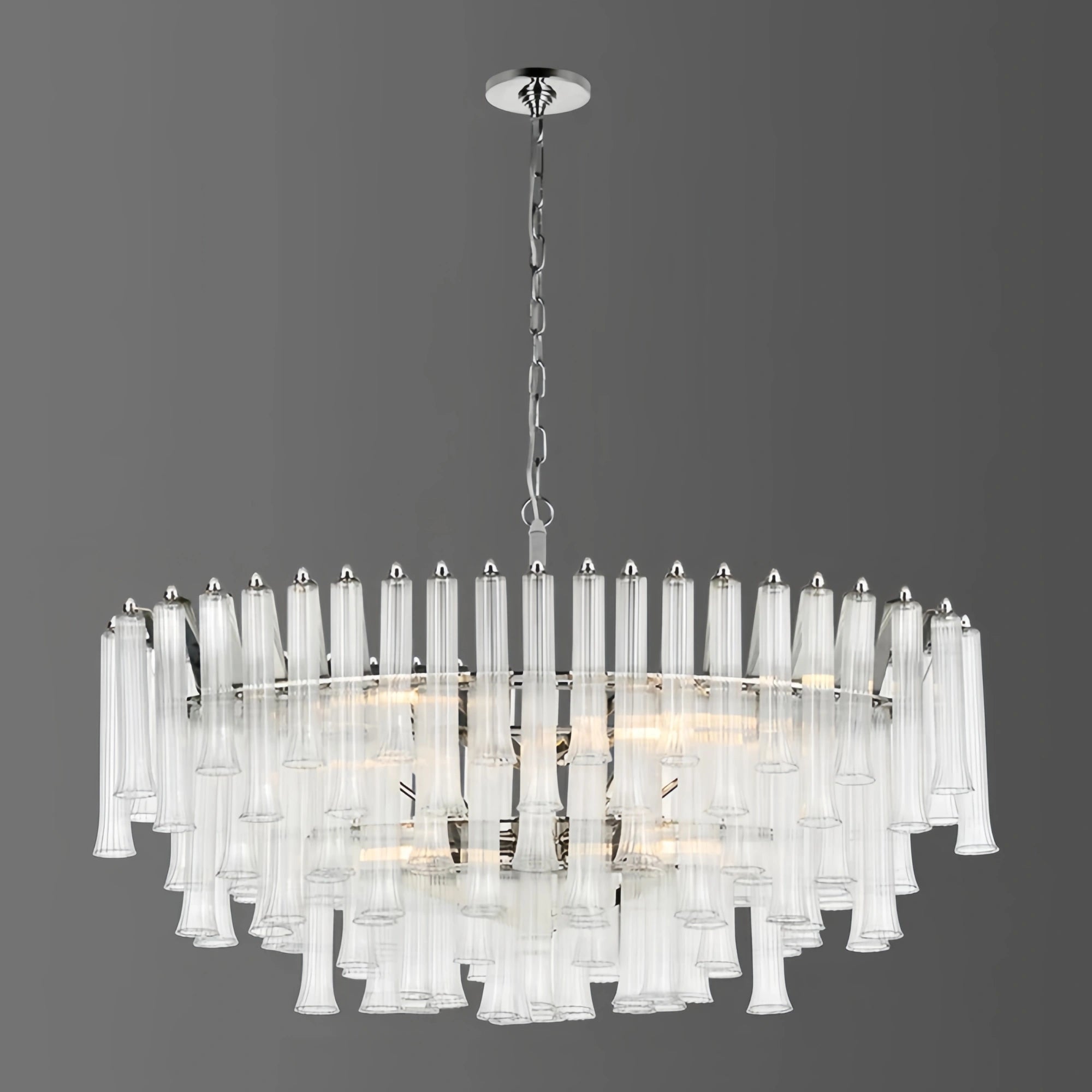 Lorelei X - Large Oval Round Chandelier - Blushlighting