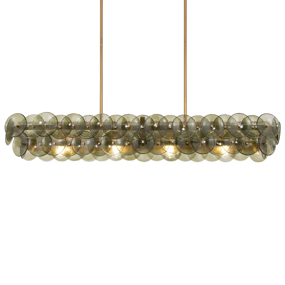 Loren Linear Chandelier - L 54" x W 14" x H 8"ClearBrassBlushlighting