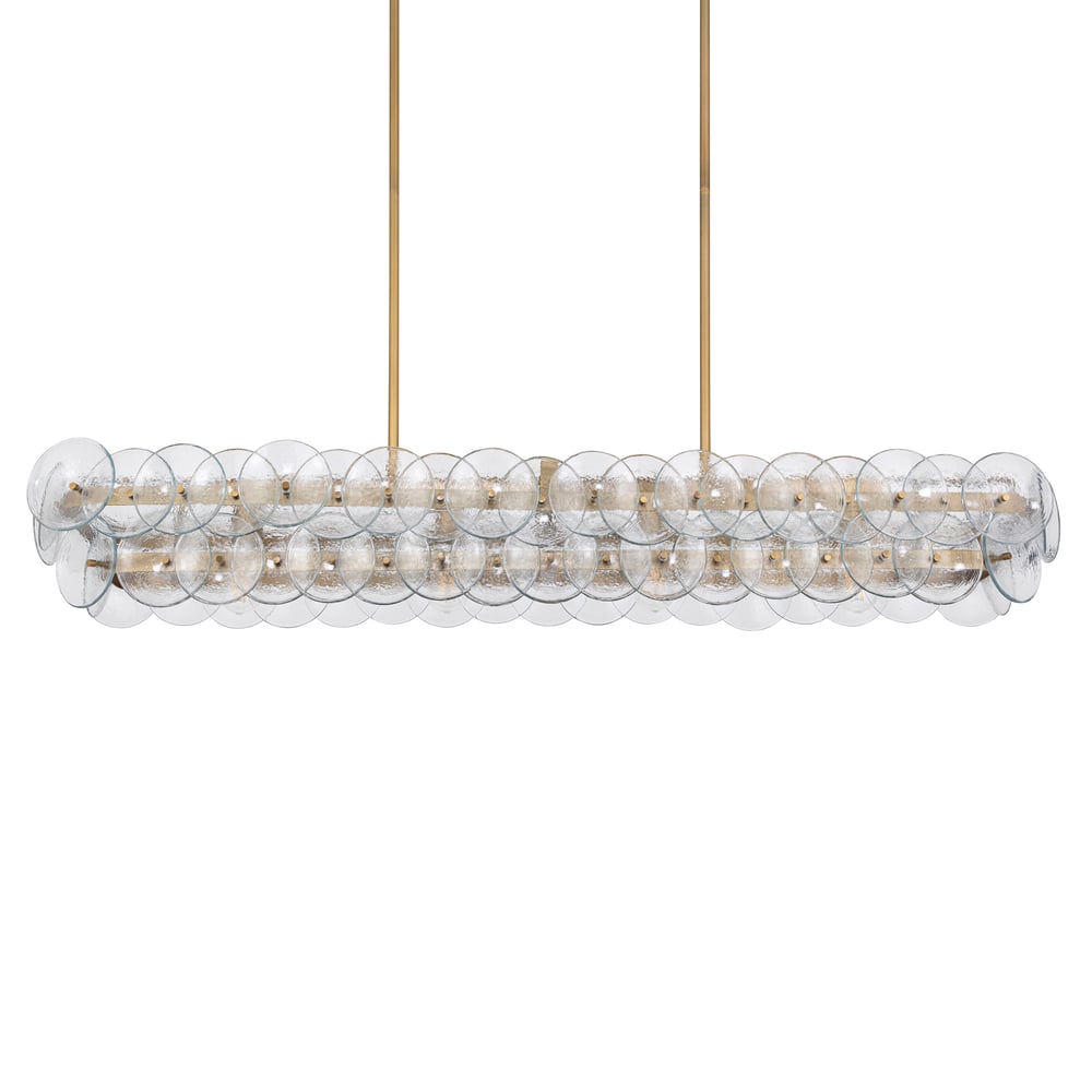 Loren Linear Chandelier - L 54" x W 14" x H 8"ClearBrassBlushlighting