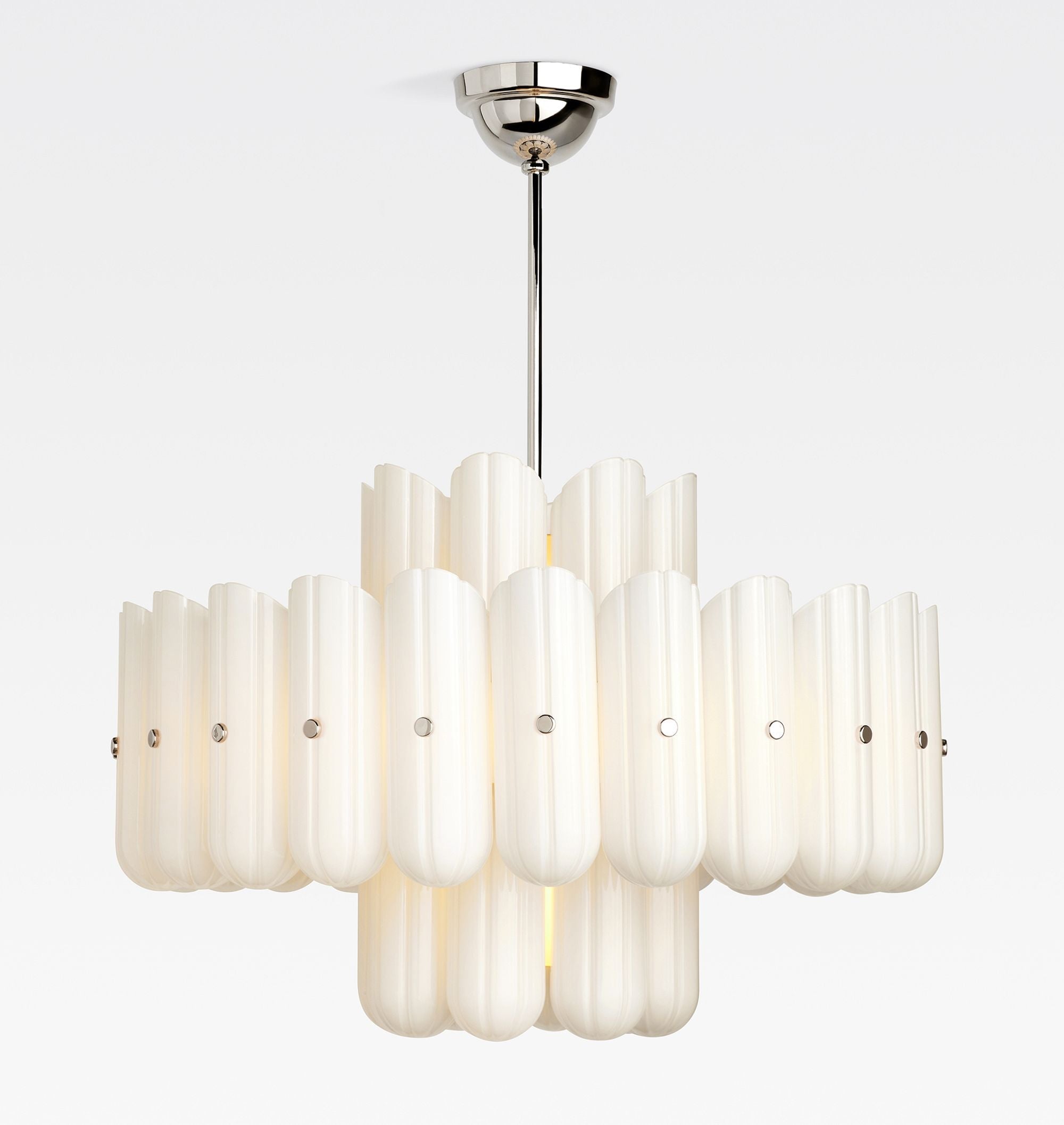 Lorna LED Double Tier Chandelier 25" 35" 46" - Aged Brass35"Blushlighting