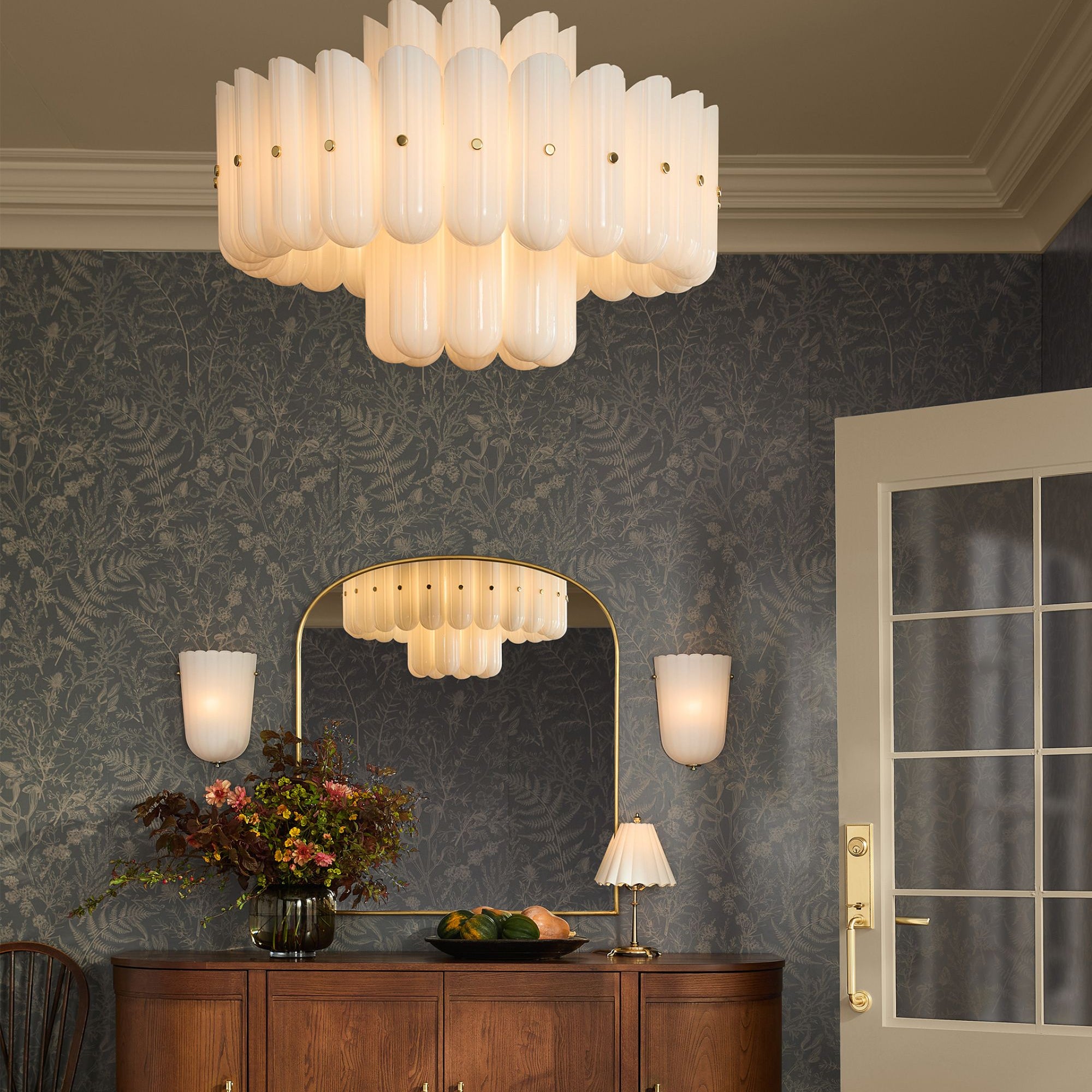 Lorna LED Double Tier Chandelier 25" 35" 46"-Chandelier-Blushlighting-Blushlighting
