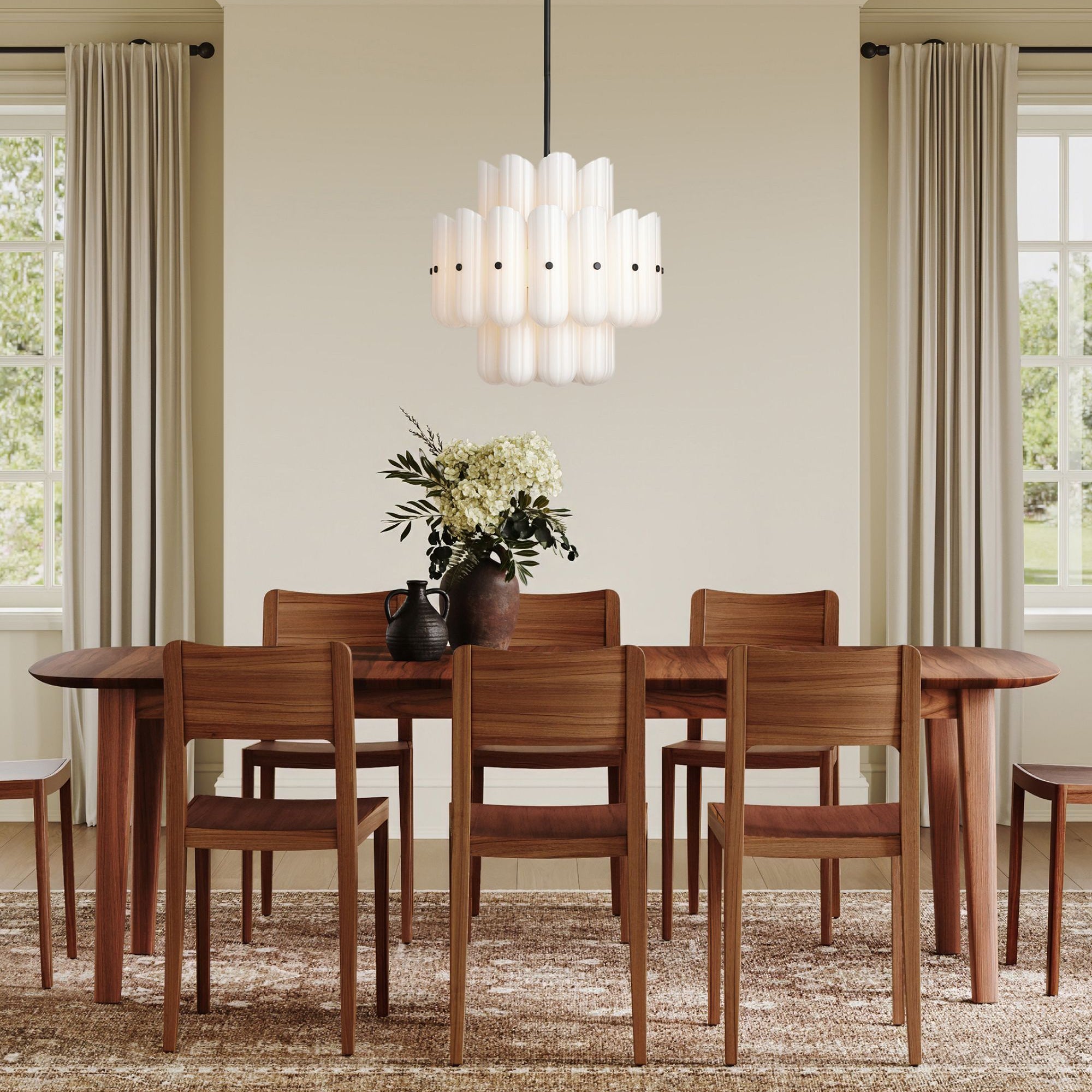 Lorna LED Double Tier Chandelier 25" 35" 46"-Chandelier-Blushlighting-Bronze-25"-Blushlighting