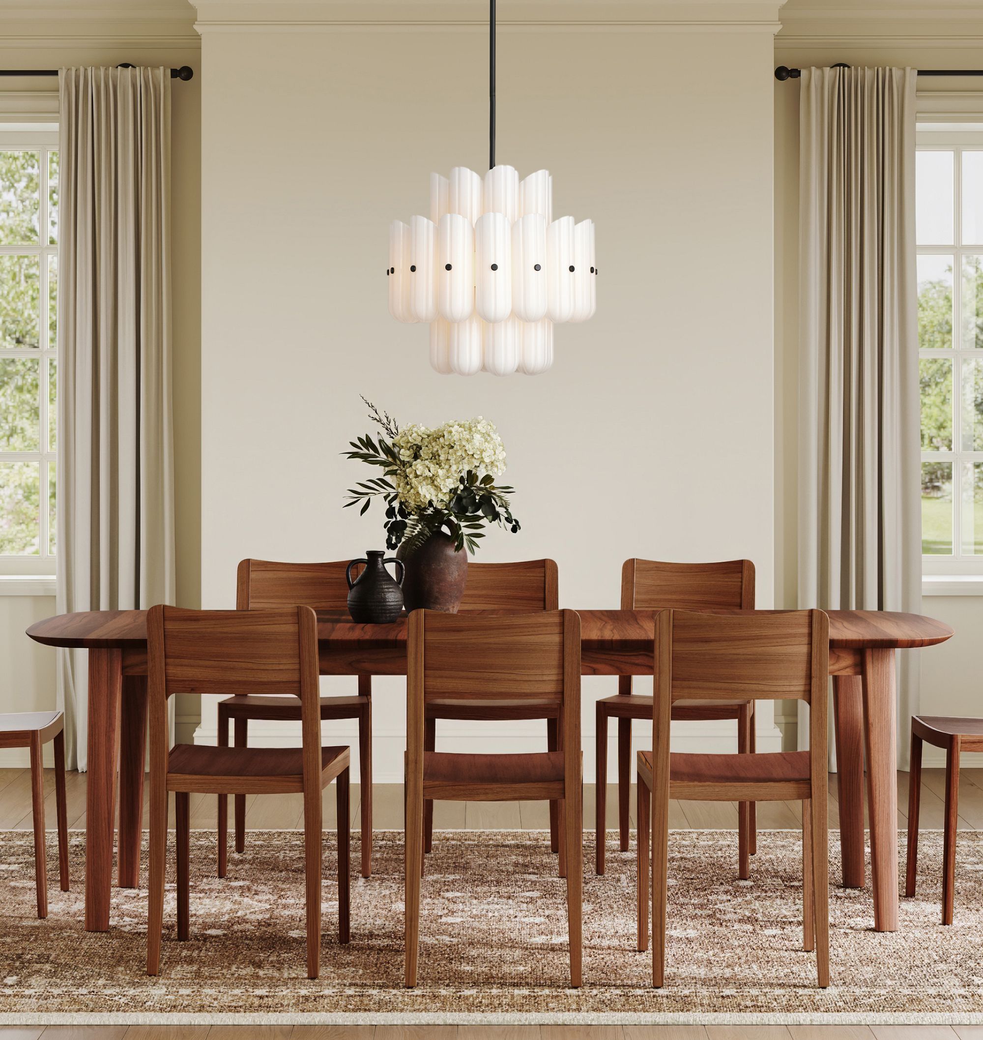 Lorna LED Double Tier Chandelier 25" 35" 46"-Chandelier-Blushlighting-Bronze-25"-Blushlighting