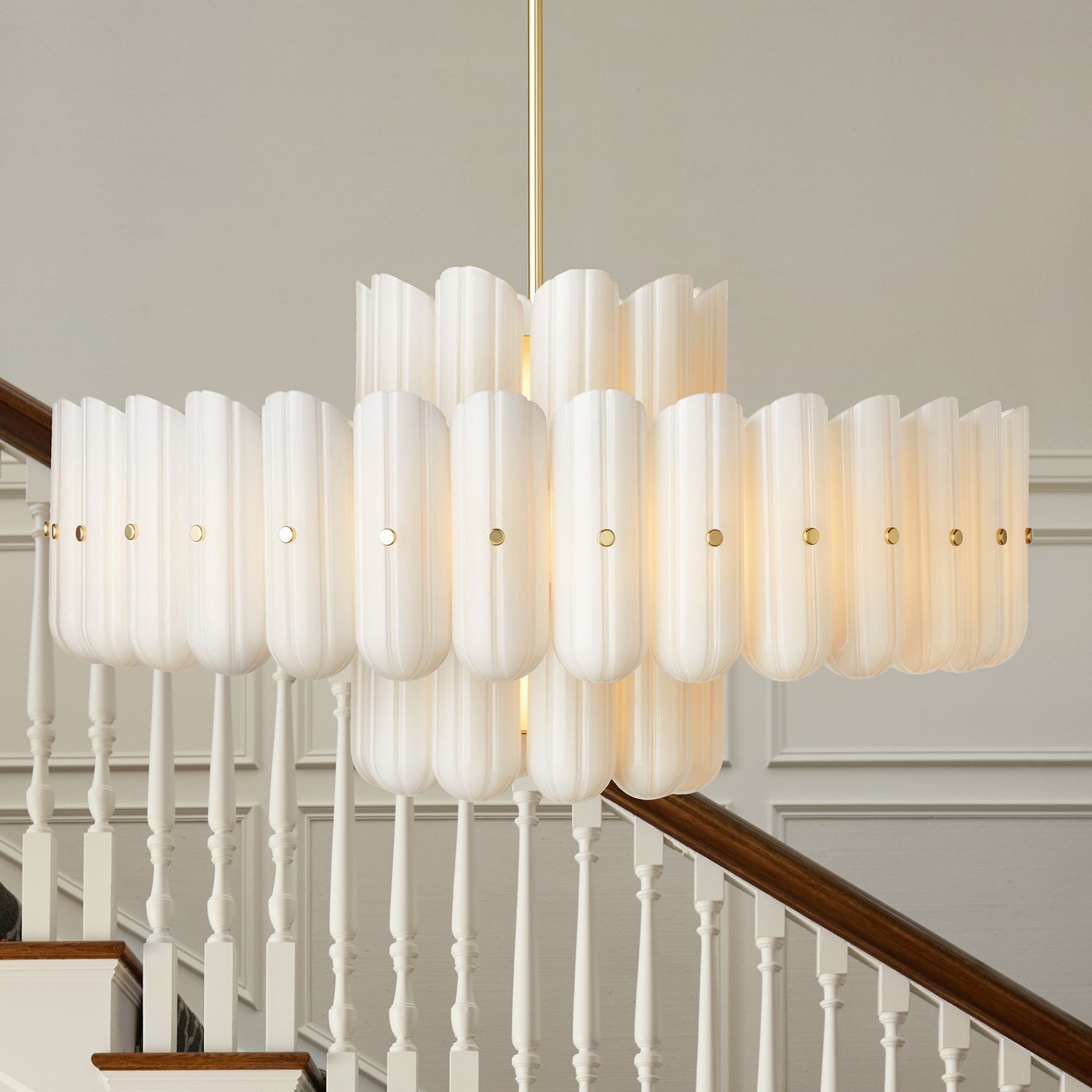 Lorna LED Double Tier Chandelier 25" 35" 46"-Chandelier-Blushlighting-Blushlighting