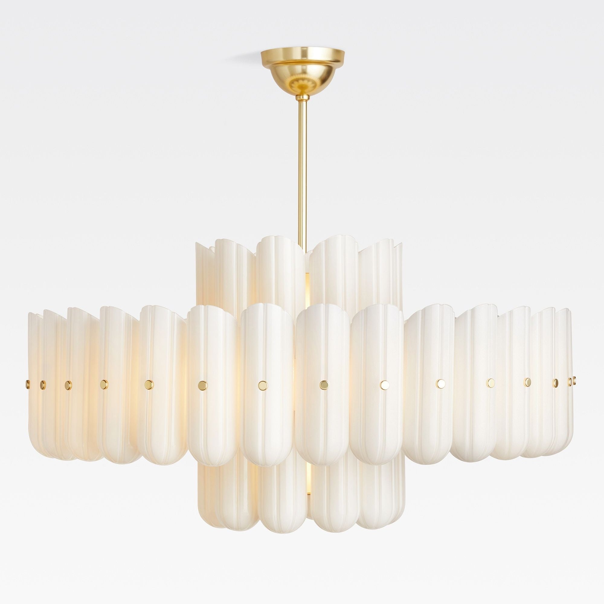 Lorna LED Double Tier Chandelier 25" 35" 46"-Chandelier-Blushlighting-Blushlighting