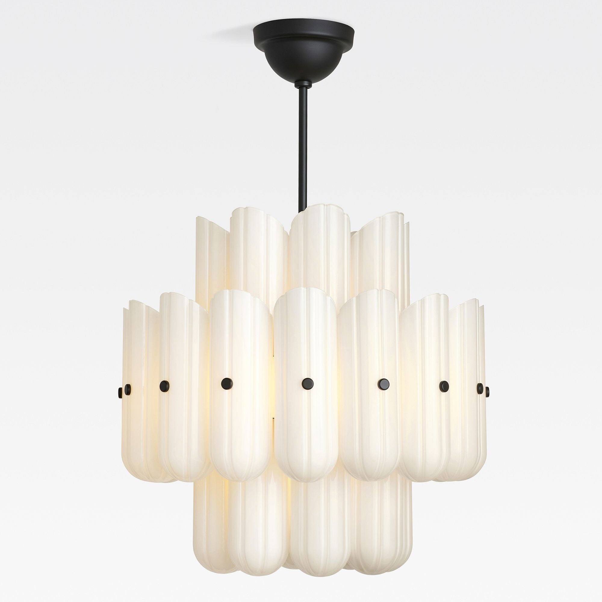 Lorna LED Double Tier Chandelier 25" 35" 46"-Chandelier-Blushlighting-Bronze-35"-Blushlighting