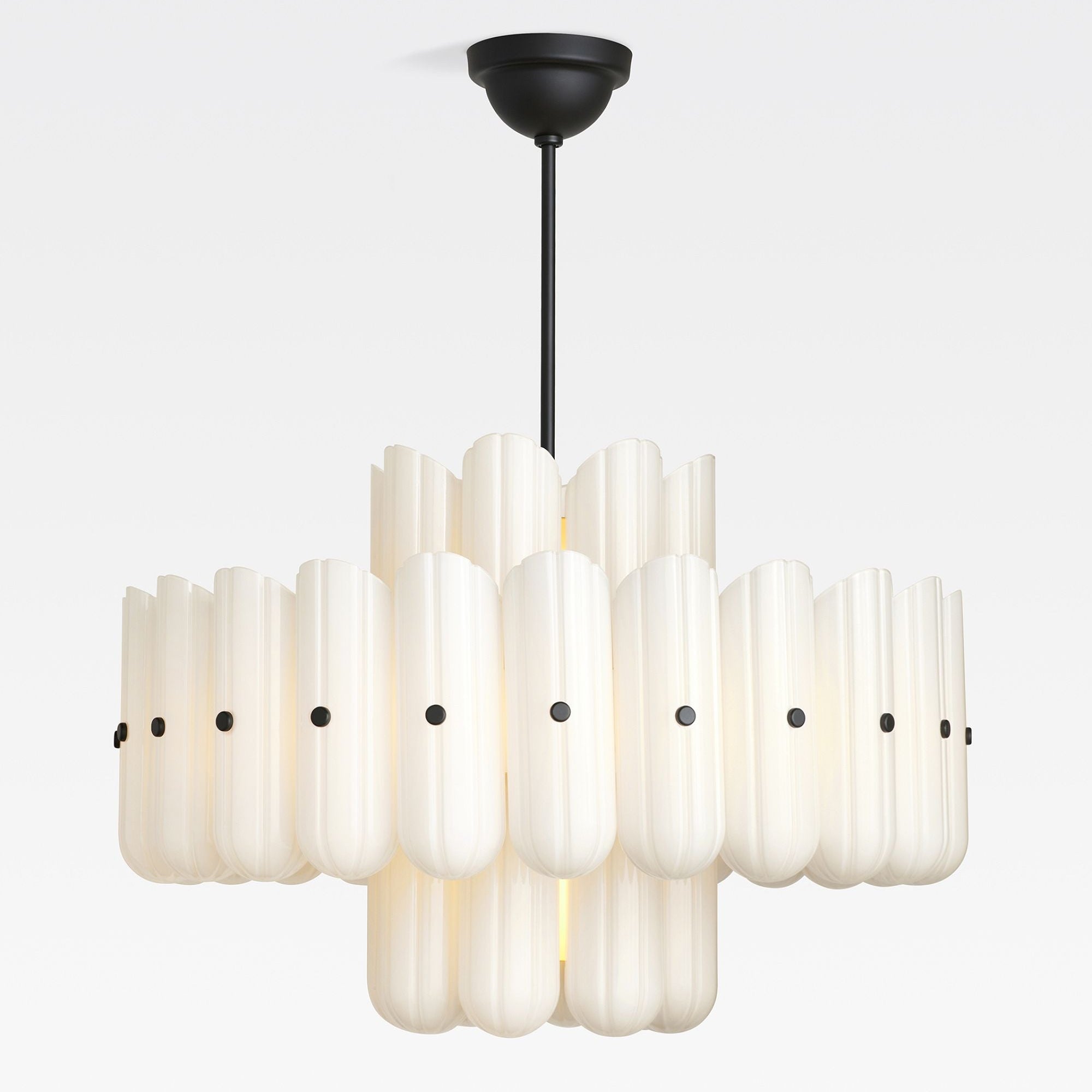 Lorna LED Double Tier Chandelier 25" 35" 46"-Chandelier-Blushlighting-Blushlighting