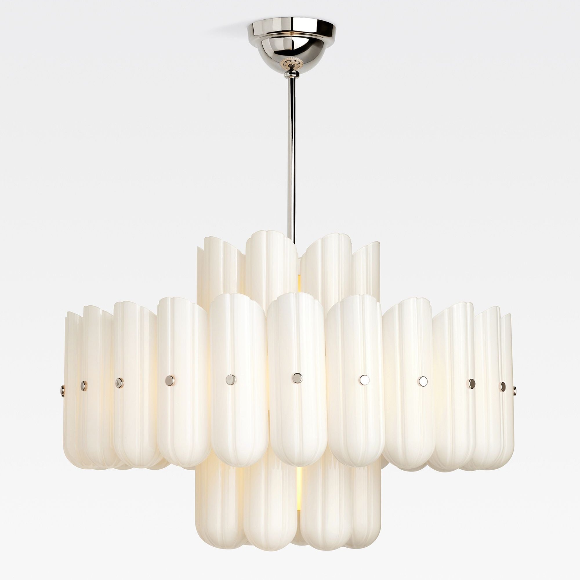 Lorna LED Double Tier Chandelier 25" 35" 46"-Chandelier-Blushlighting-Blushlighting