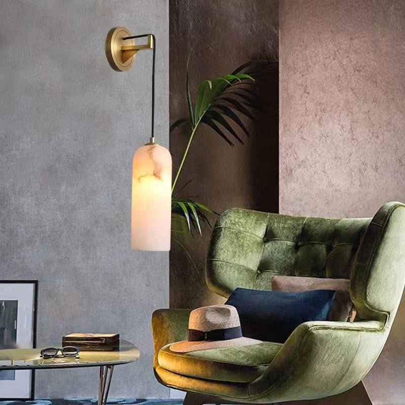 Louise Modern Alabaster Wall Sconce - Blushlighting
